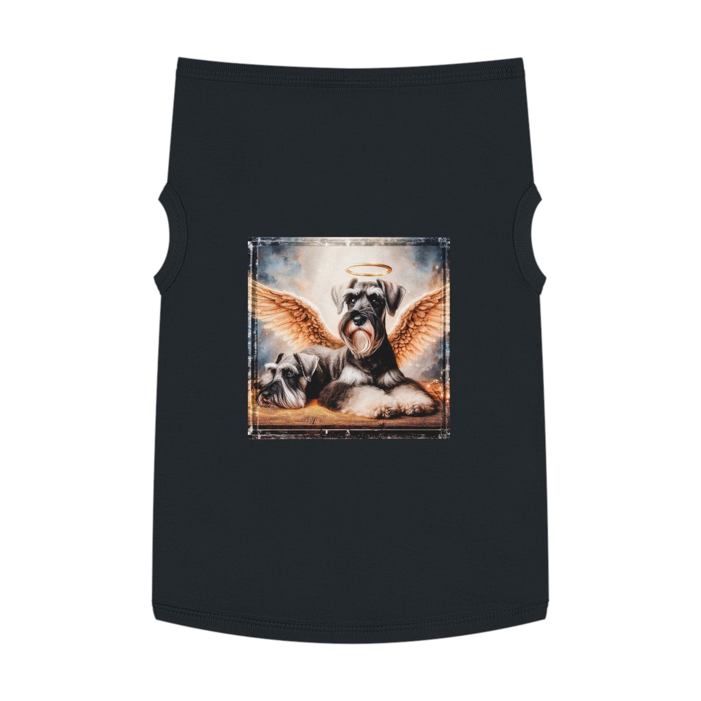 Pet Tank Top Miniature Schnauzer pretty angels shirt Pets Printify XL Black