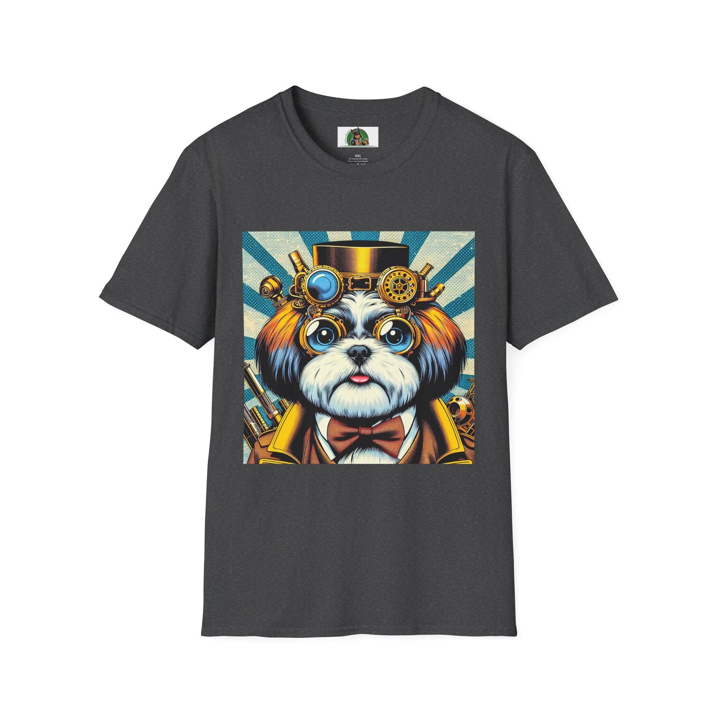 Shih Tzu steam punk shirt T-Shirt Printify XS Dark Heather