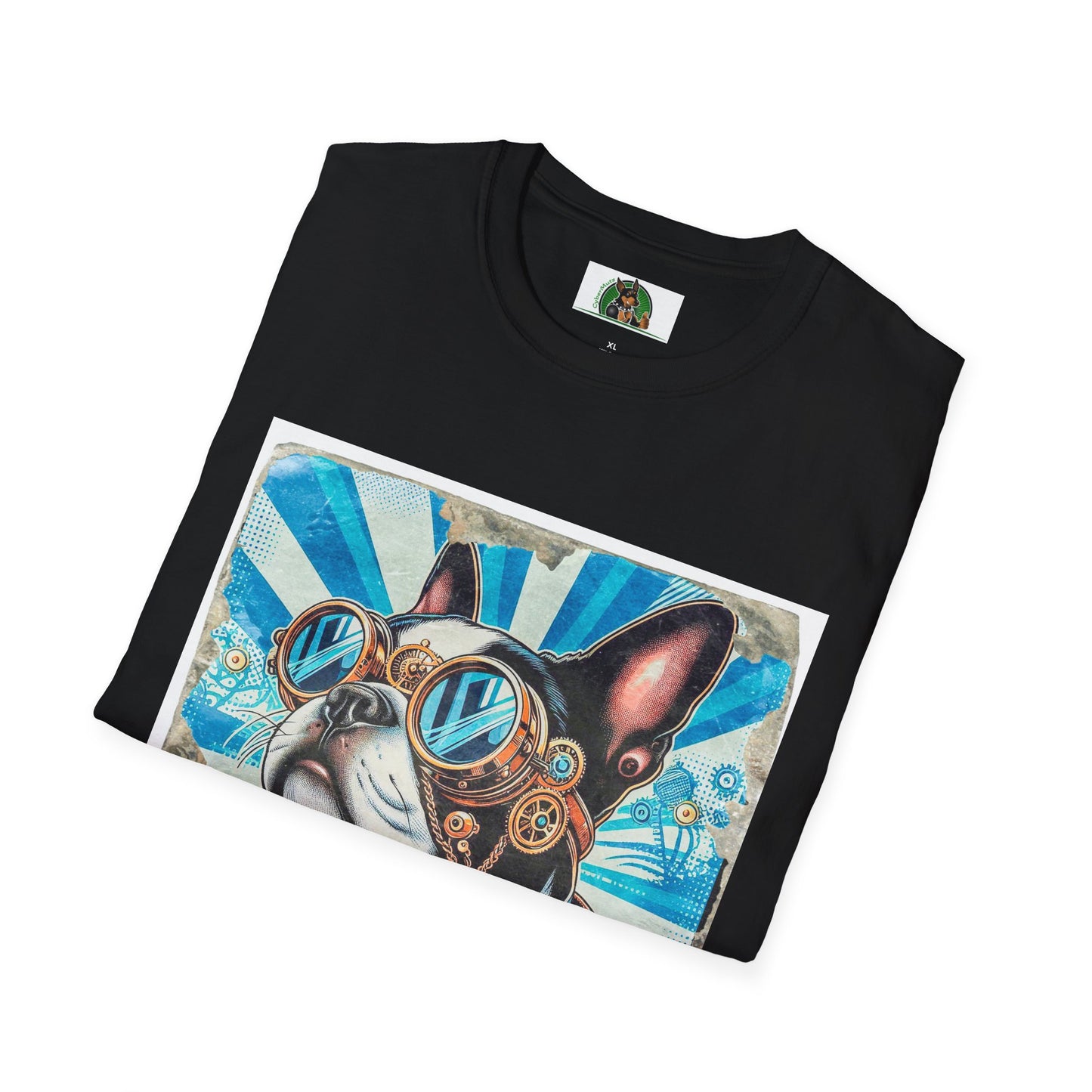 Steampunk Boston Terrier T-Shirt T-Shirt Printify