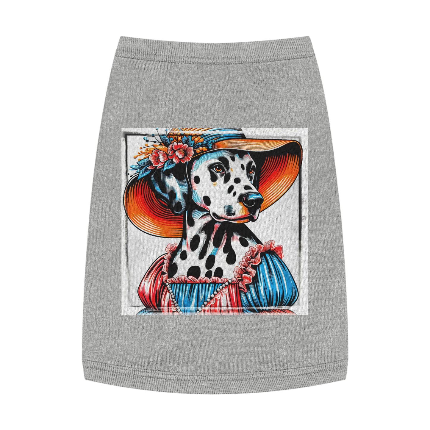 Pet Tank Top Dalmatian dress up t shirt Pets Printify M Heather