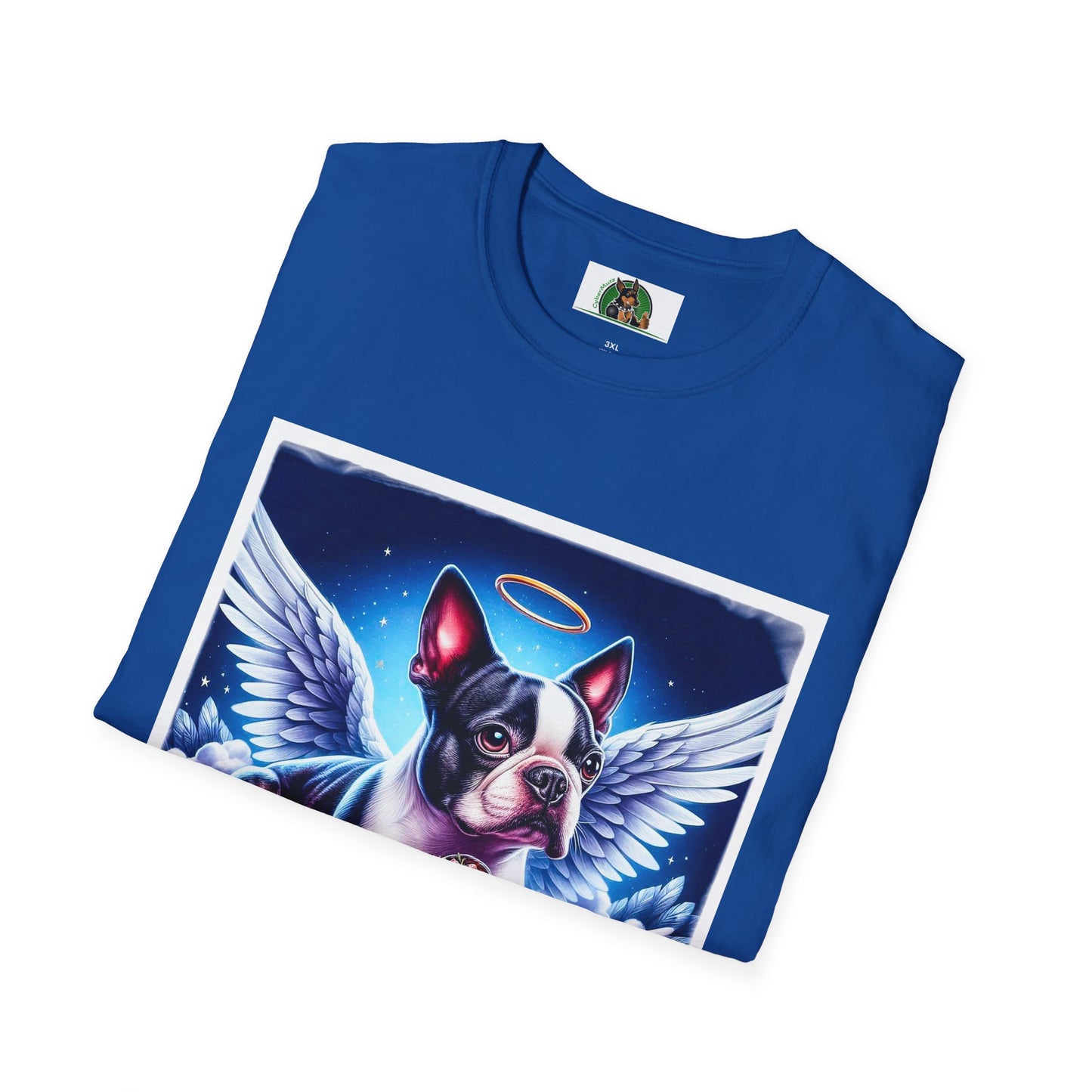 Boston Terrier Angel And Girl Shirt T-Shirt Printify