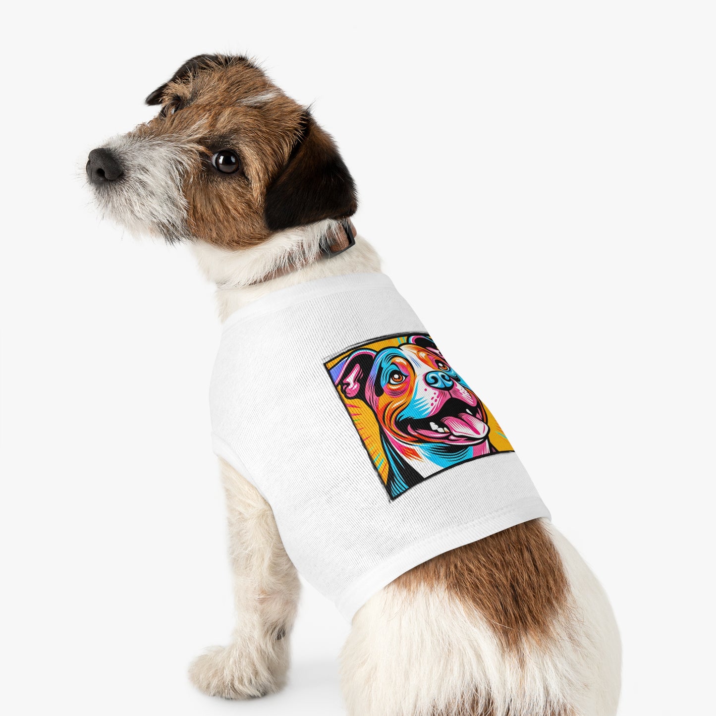 Pet Tank Top Pit Bull handsome fellow Pets Printify