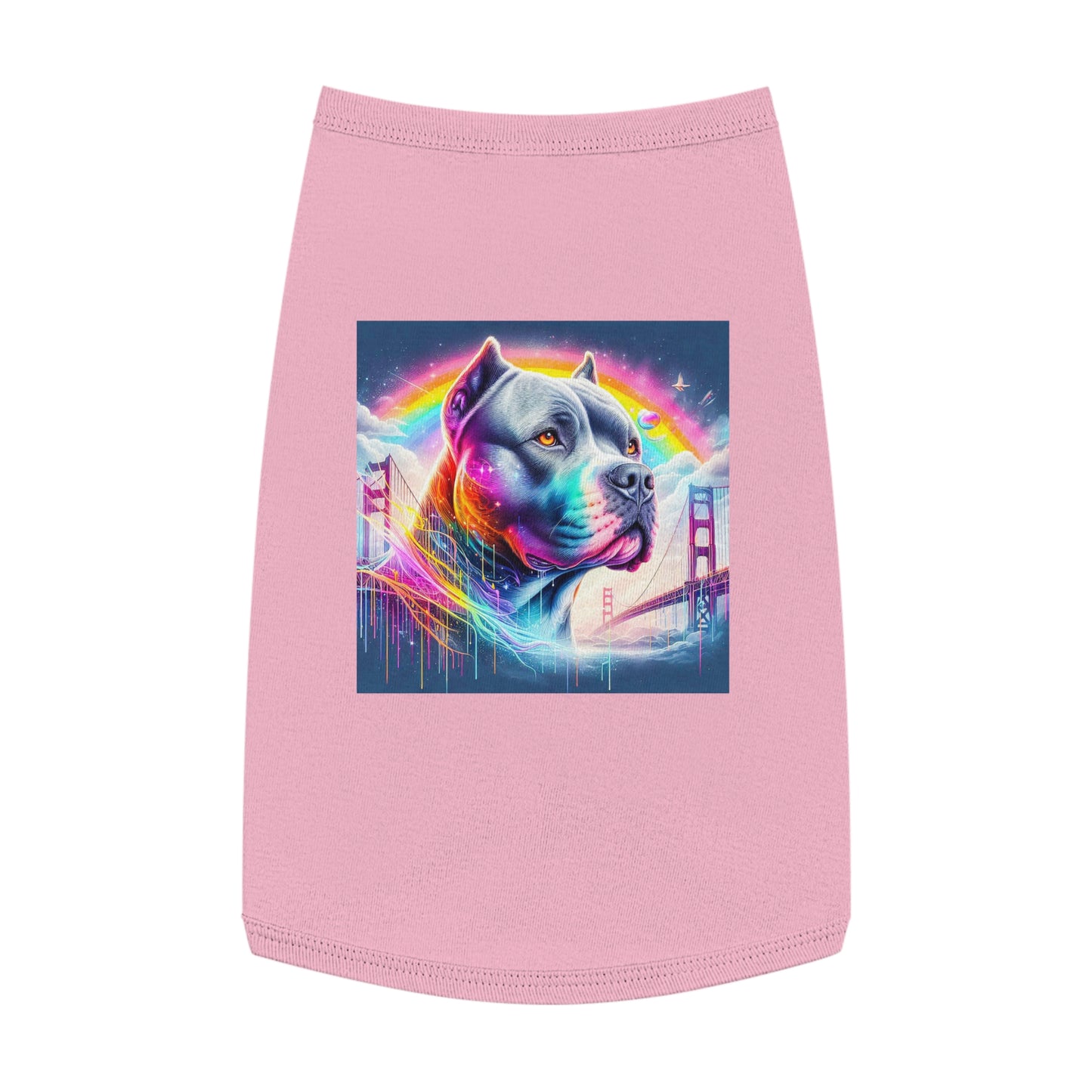 Pet Tank Top Pit Bull colors Pets Printify L Pink