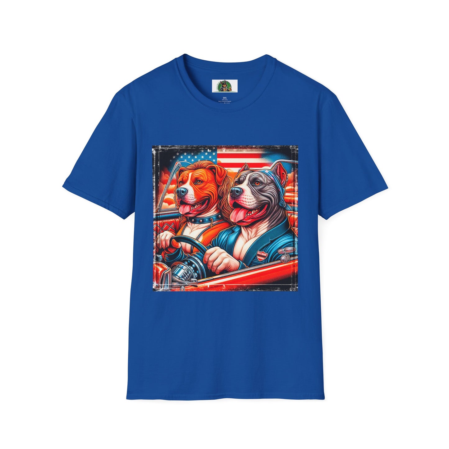 Wacky Pit Bull happy couple shirt T-Shirt Printify XS Royal