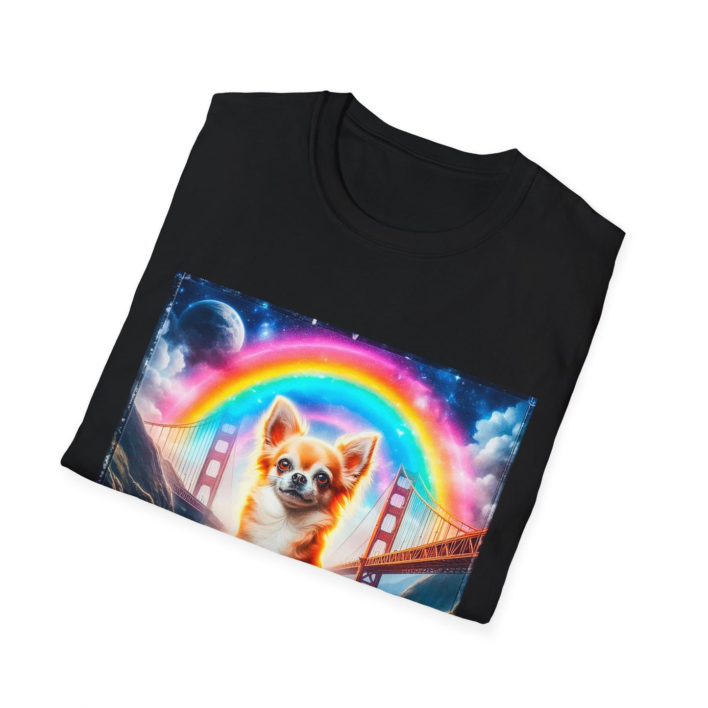 Chihuahua rainbow bridge t shirt T-Shirt Printify