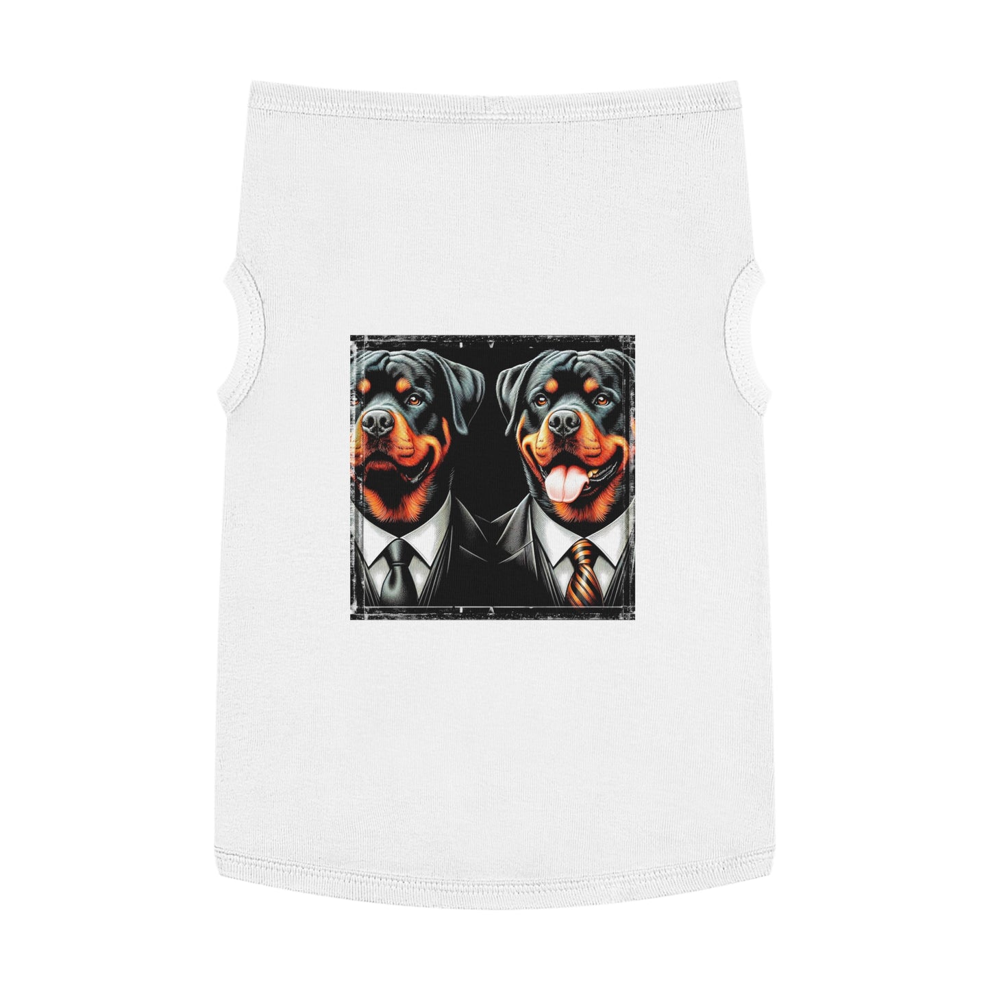 Pet Tank Top Rottie two suits Pets Printify XL White