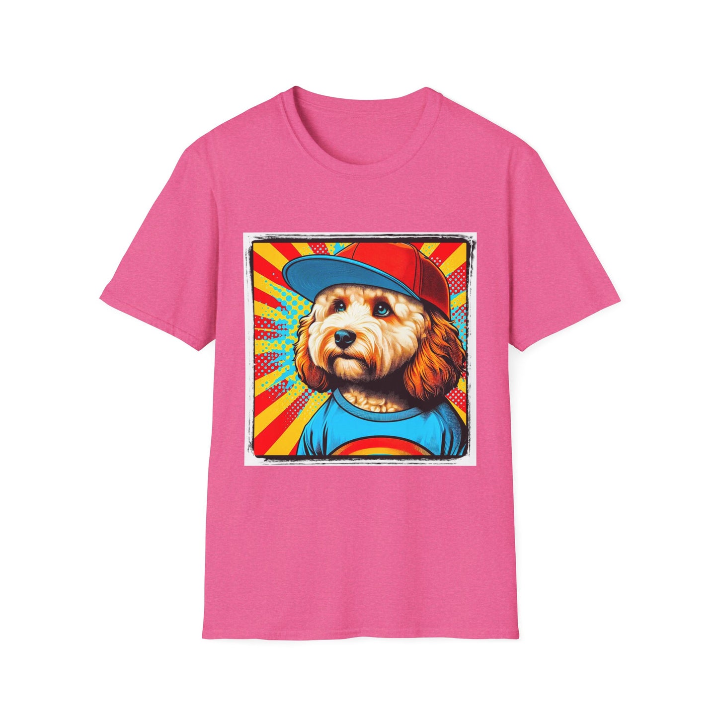 CockerPoo American baseball t shirt T-Shirt Printify S Heather Heliconia