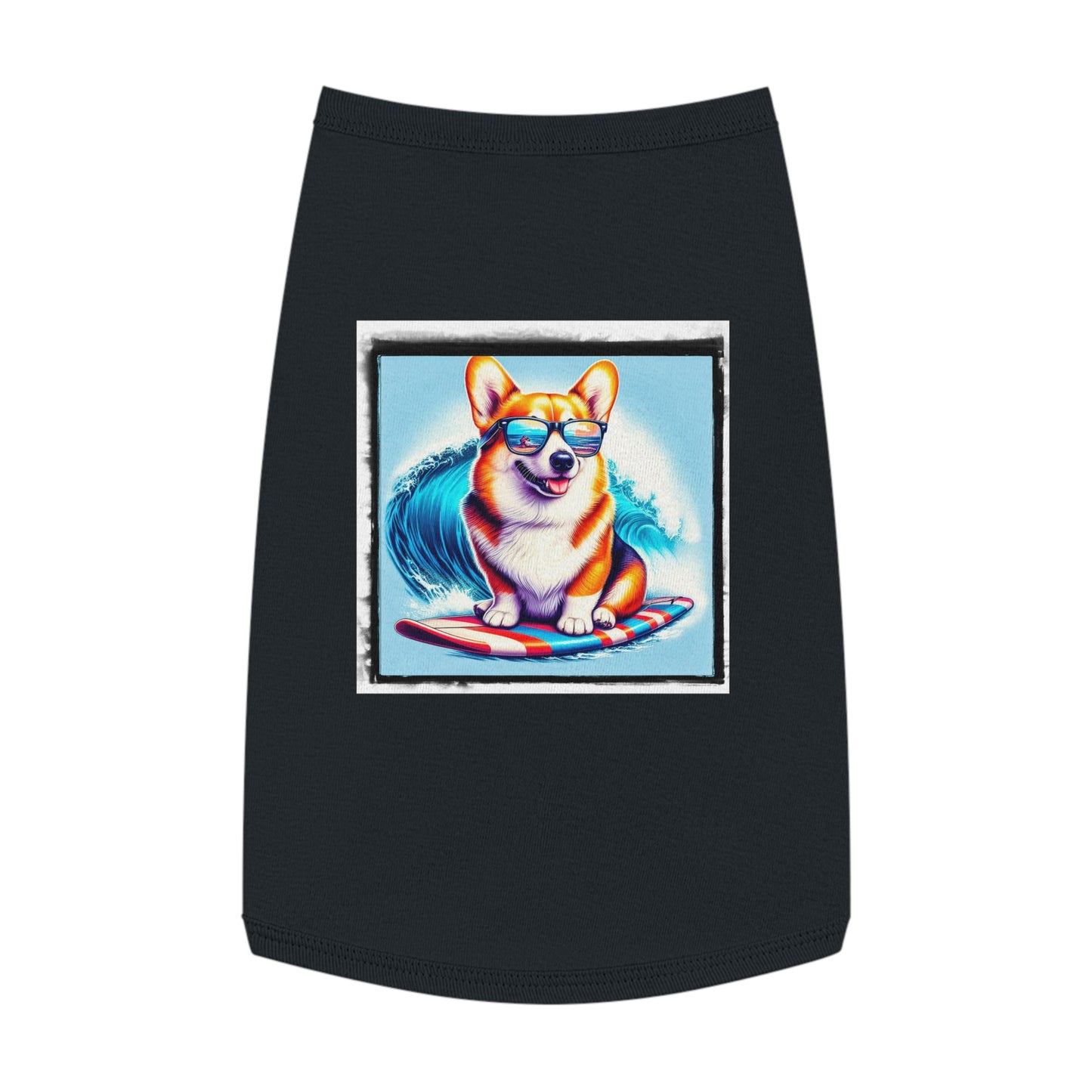 Pembroke Welsh Corgi Hawaiian surfer shirt Pets Printify L Black