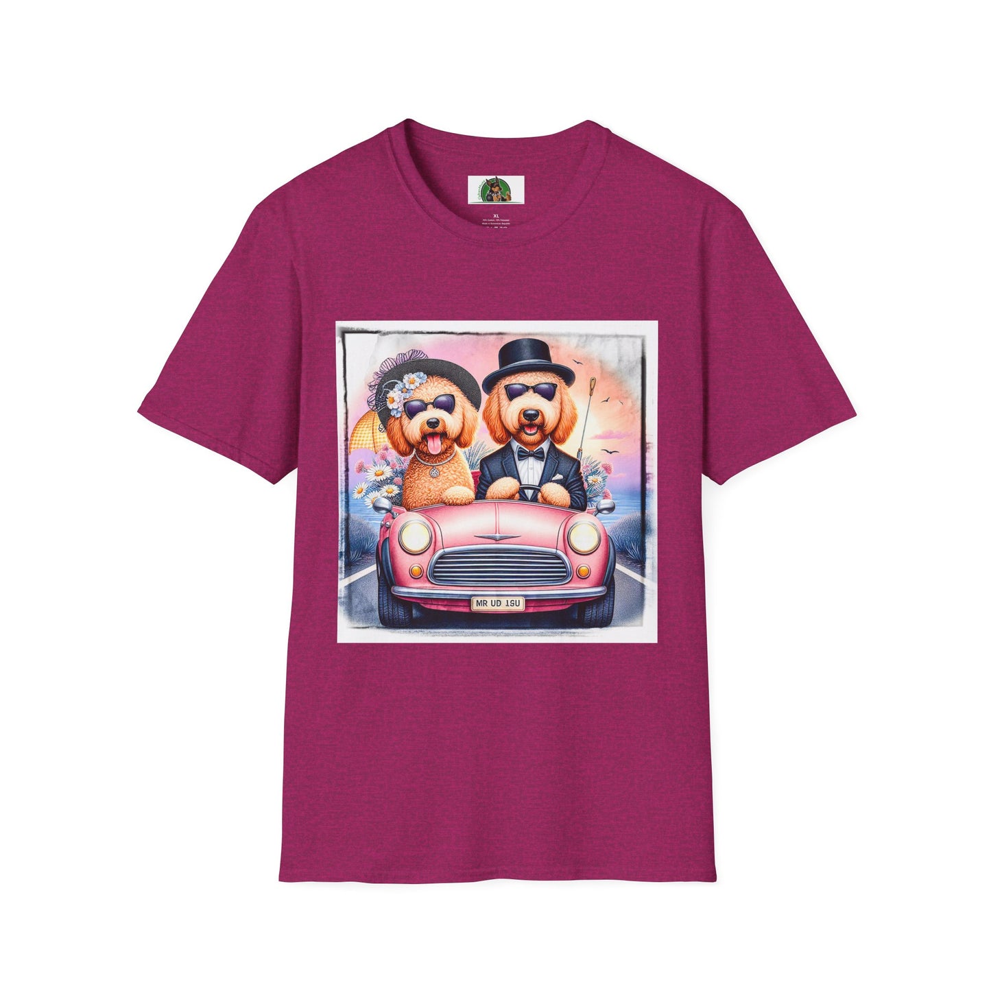 Wacky Golden Doodle wedding day shirt T-Shirt Printify S Antique Heliconia
