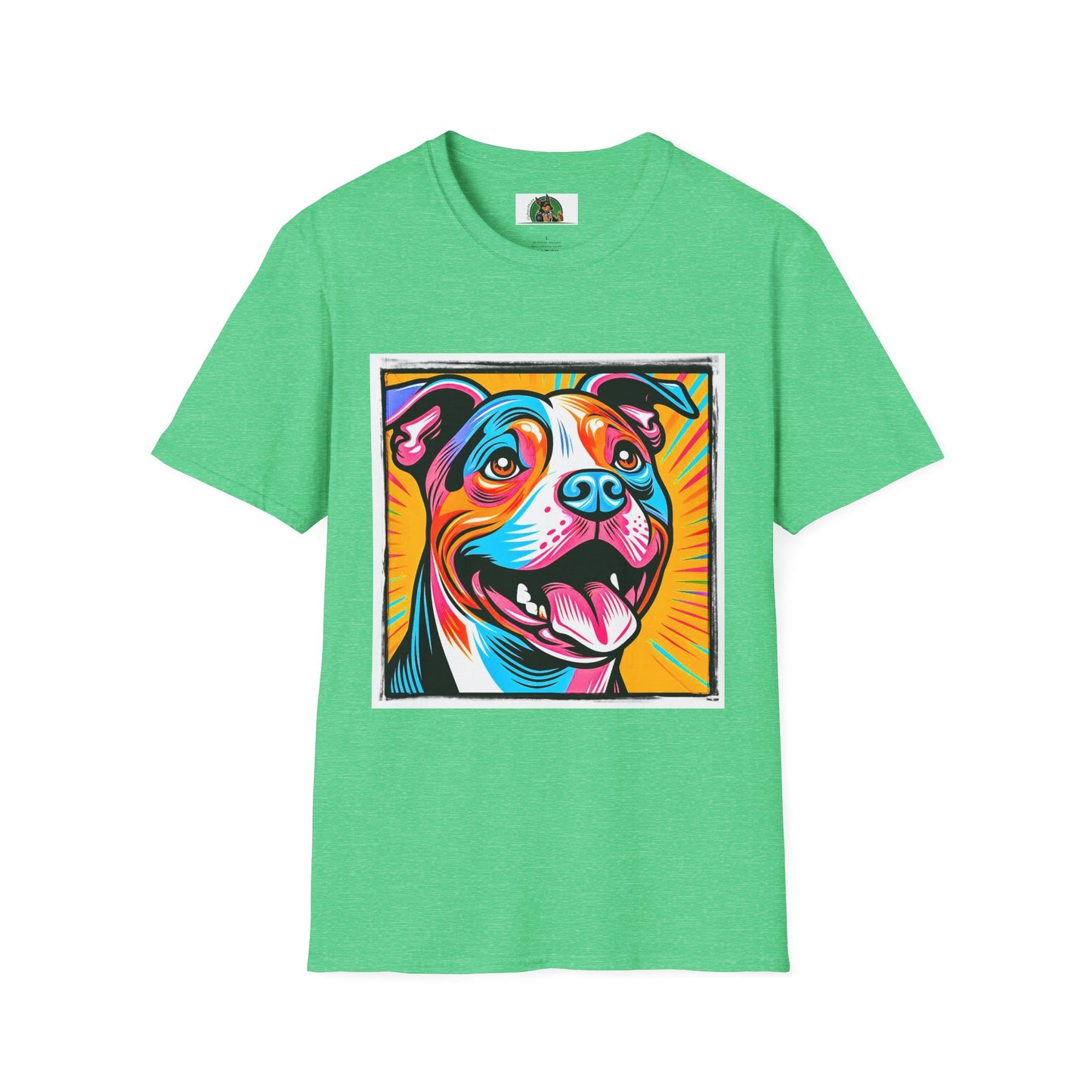Pit Bull pretty colors shirt T-Shirt Printify S Heather Irish Green