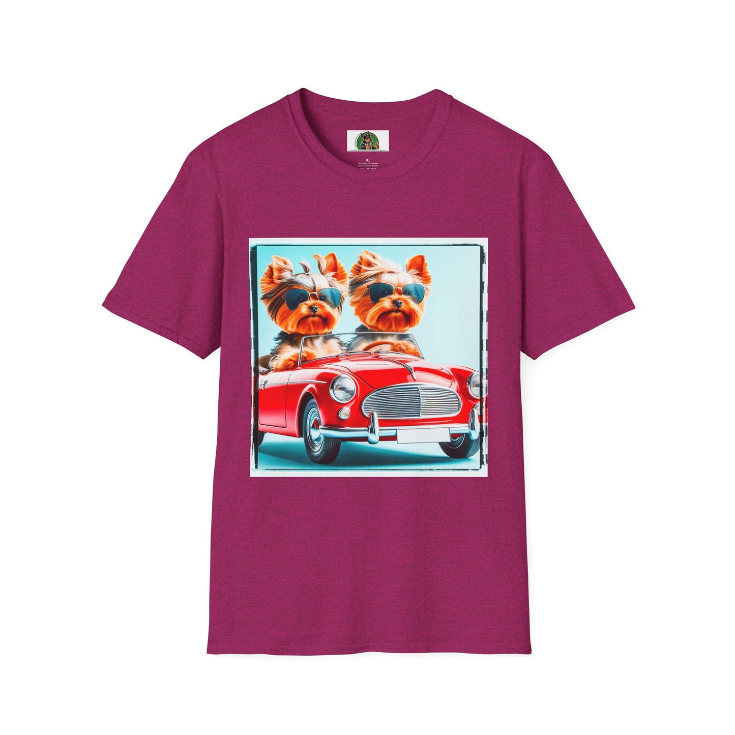 Wacky Yorkie fun girls shirt T-Shirt Printify S Antique Heliconia