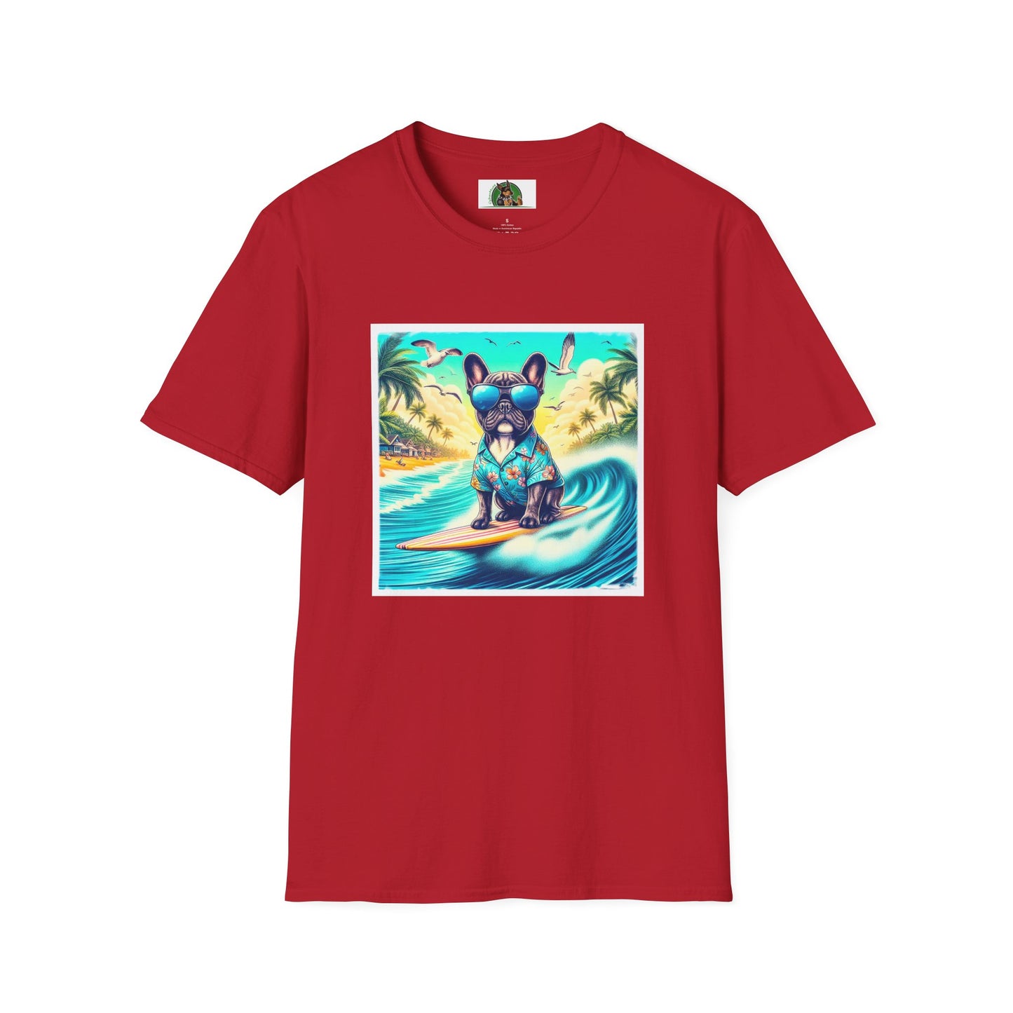 French Bulldog T-Shirt Printify S Cherry Red