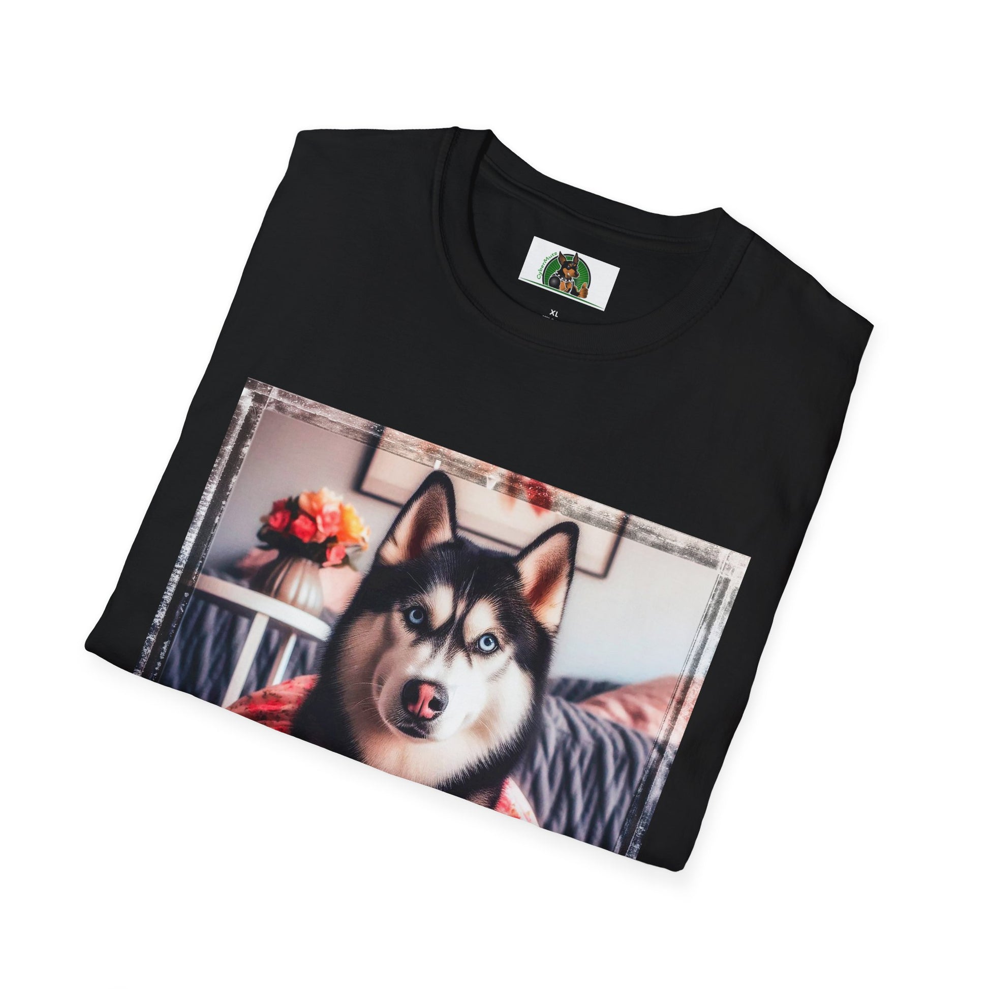 Husky pretty pink dress shirt T-Shirt Printify