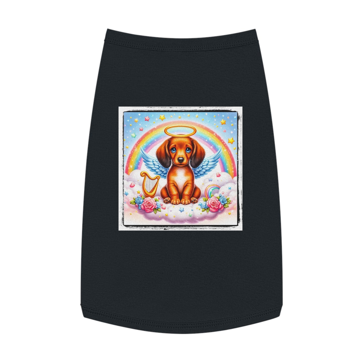 Pet Tank Top Dachshund angel baby t shirt Pets Printify