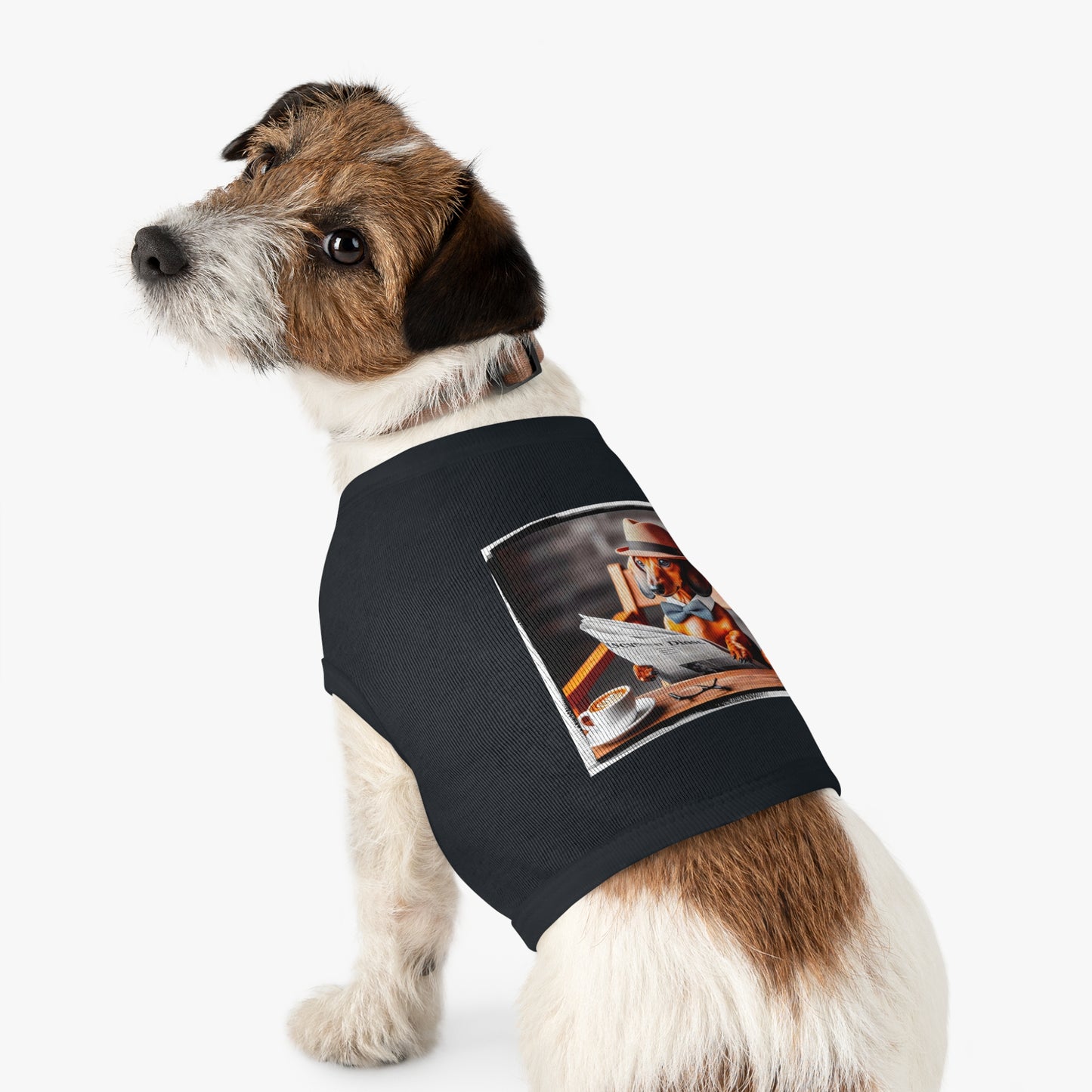 Pet Tank Top Dachshund coffee morning t shirt Pets Printify