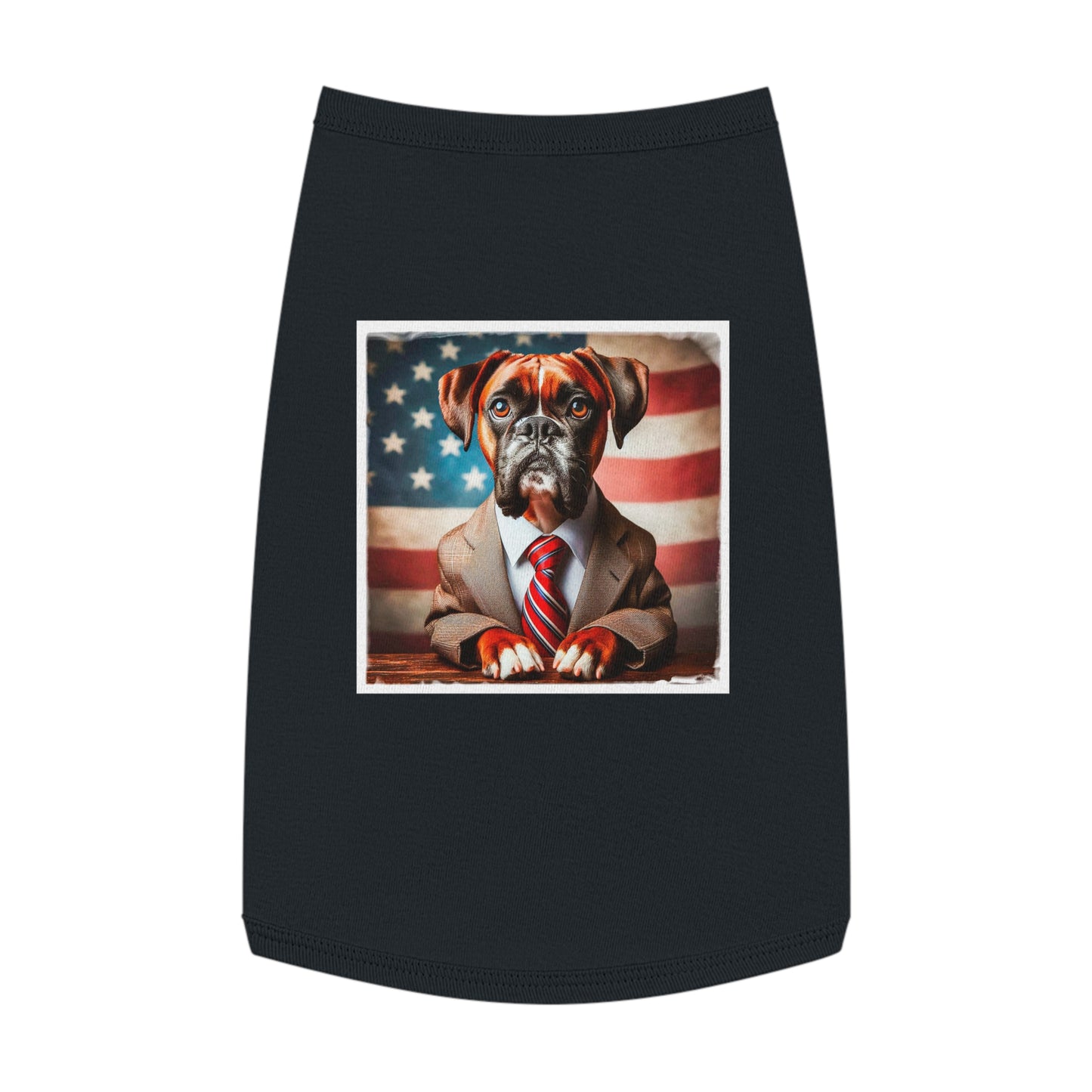 Pet Tank Top Boxer Pets Printify L Black