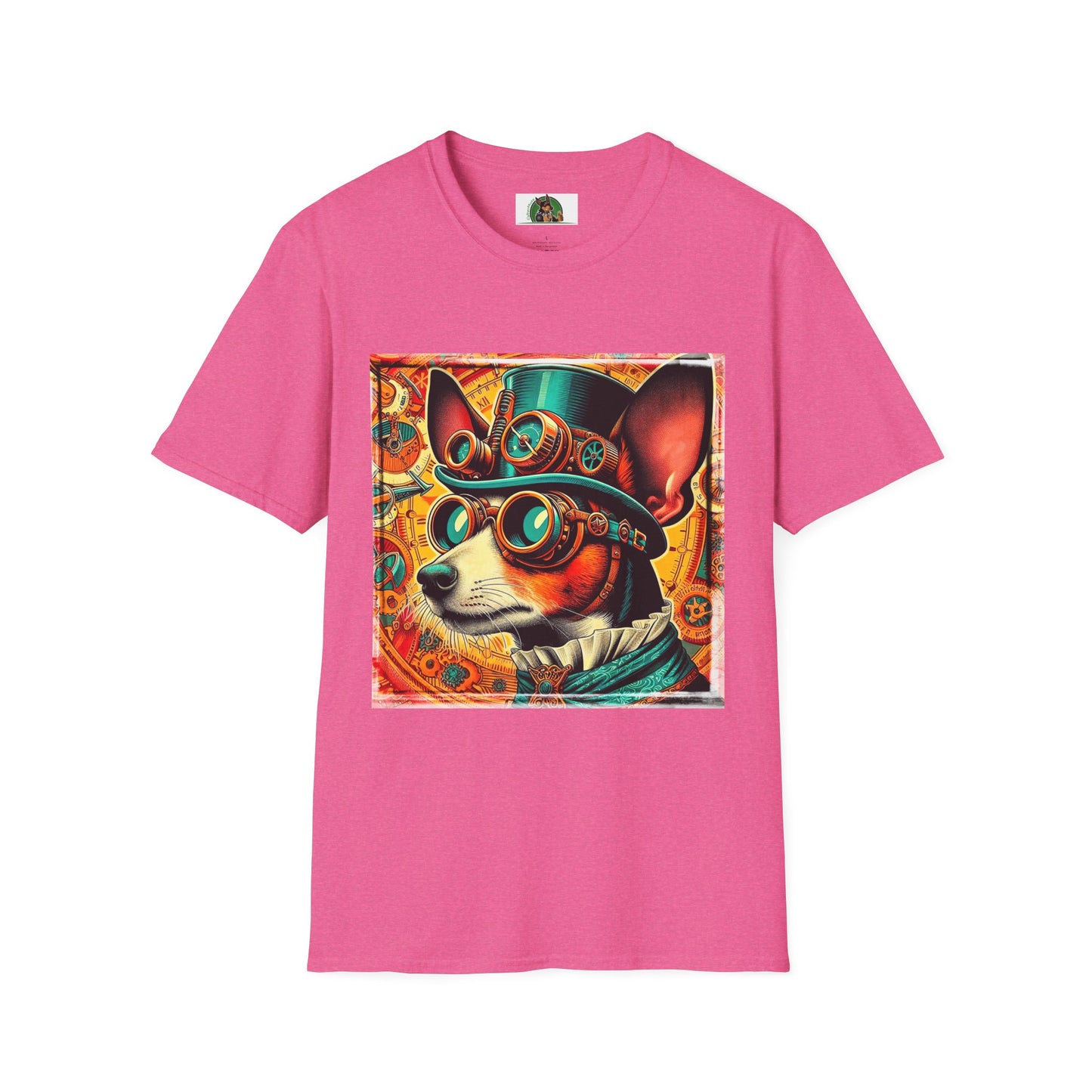 Rat Terrier T-Shirt steam punk T-Shirt Printify S Heather Heliconia