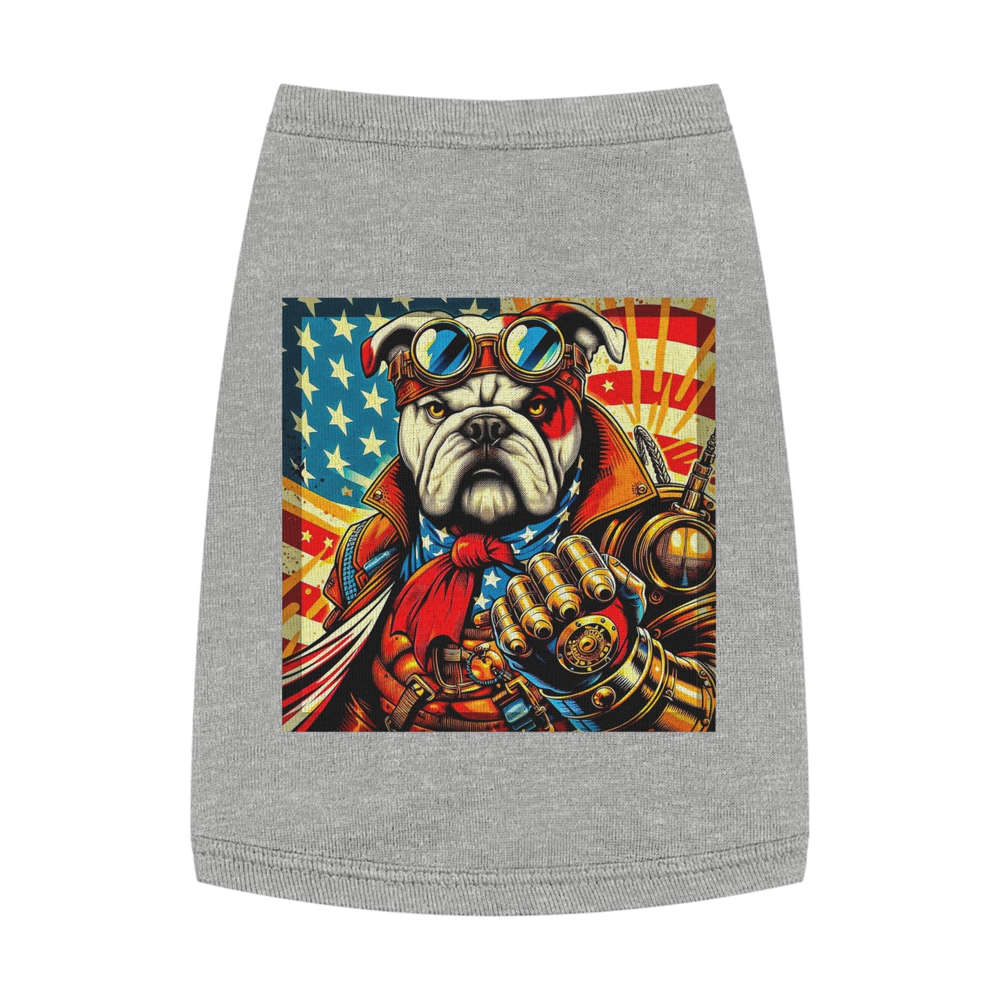 Pet Tank Top Bulldog stream punk t shirt Pets Printify M Heather