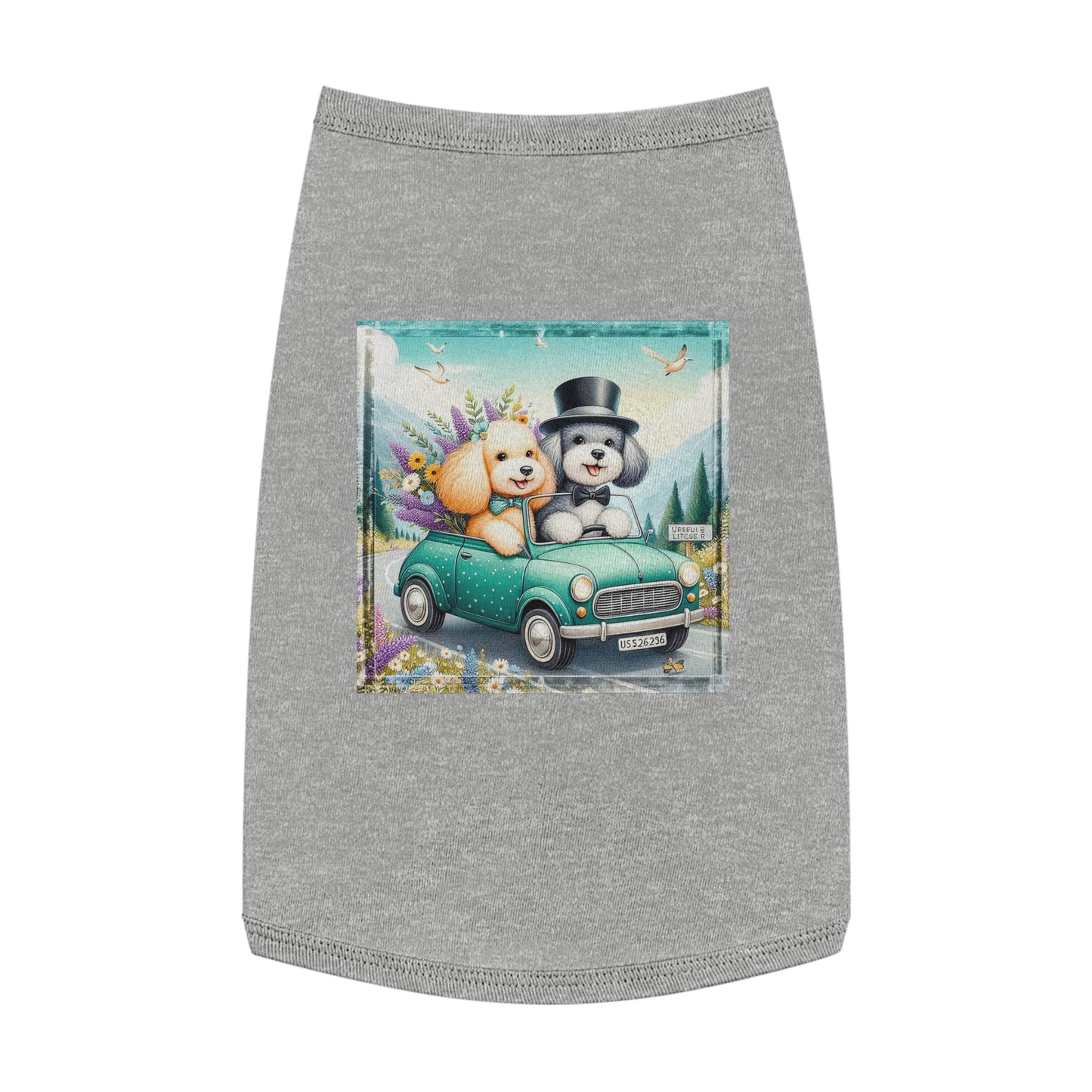 Wacky Pet Tank Top Sheepadoodle fun couple Pets Printify L Heather