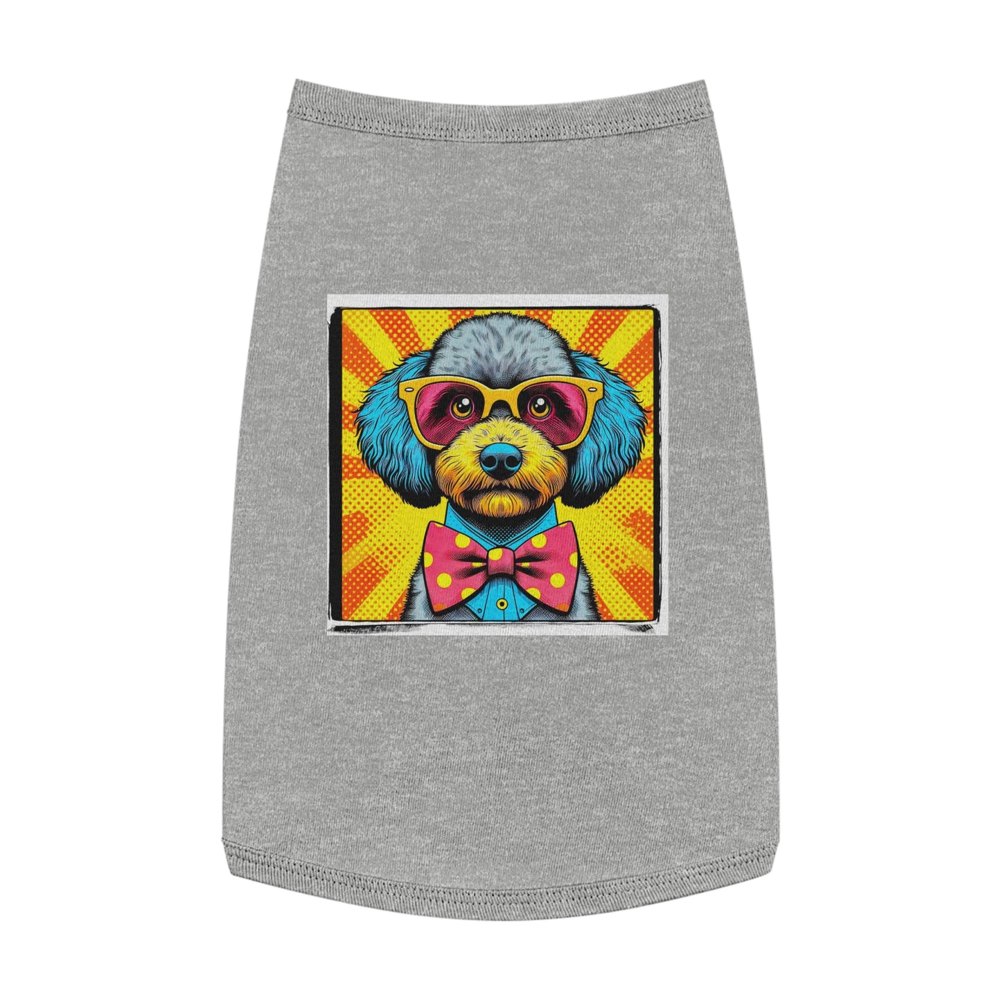 Pet Tank Top Sheepadoodle pop art Pets Printify L Heather