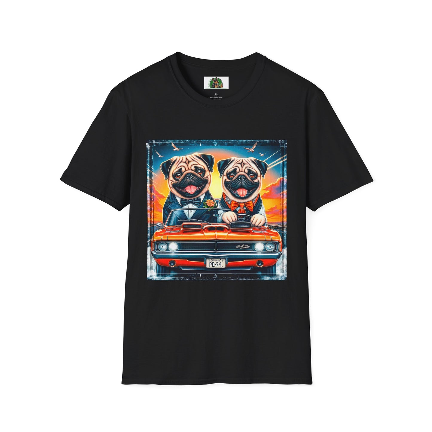 Wacky Pugs T-Shirt Printify XS Black