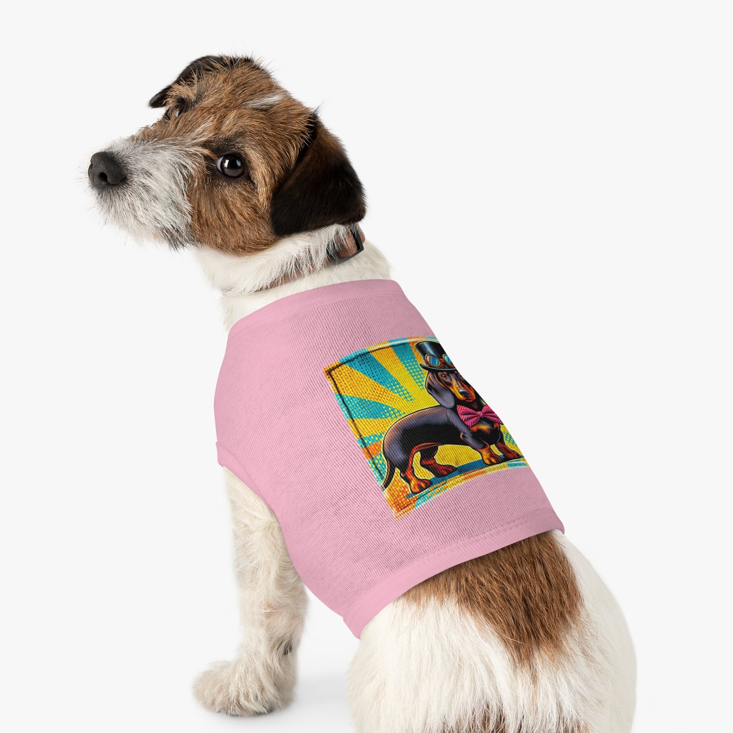 Pet Tank Top Dachshund colorful steampunk t shirt Pets Printify