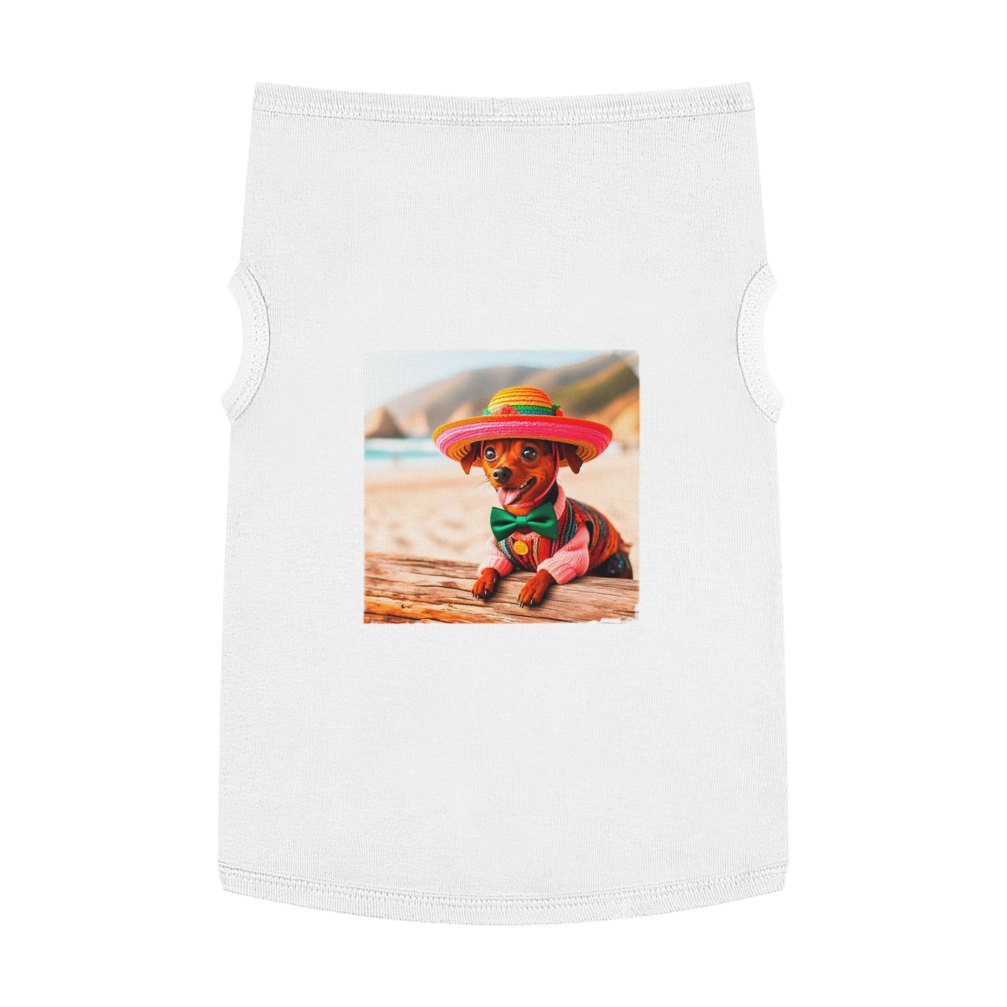 Min Pin Tank Tops cinco de mayo Pets Printify XL White