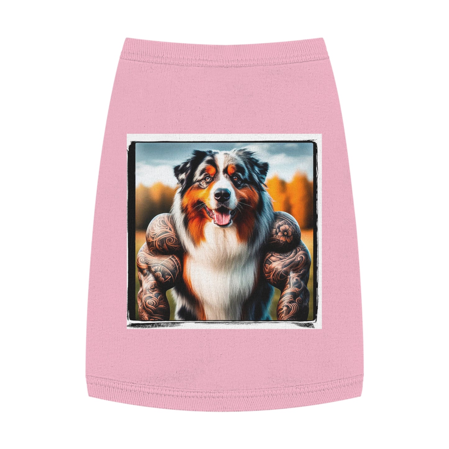 Pet Tank Top Australian Shepherd Pets Printify M Pink