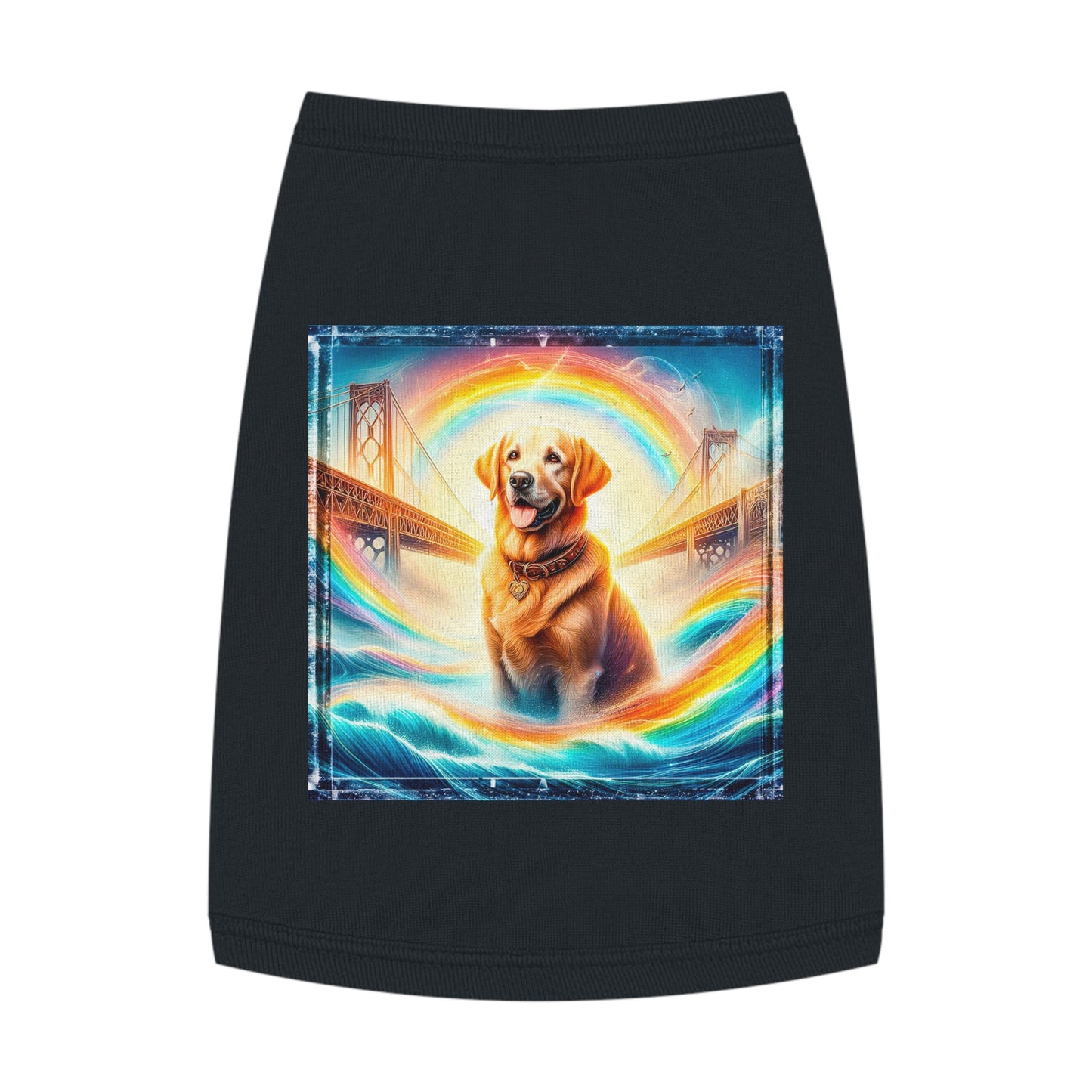 Labrador Retriever rainbow shirt Pets Printify M Black