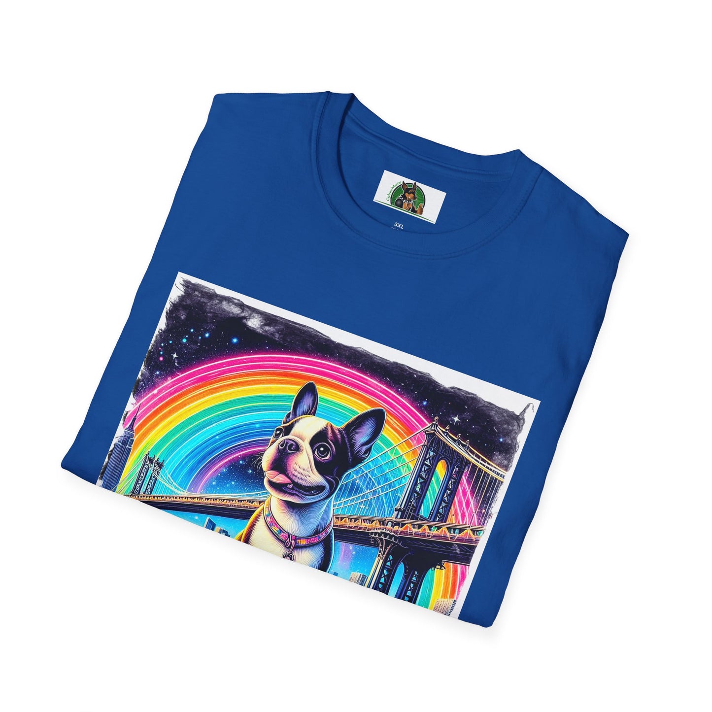 Boston Terrier Rainbow Bridge Shirt T-Shirt Printify