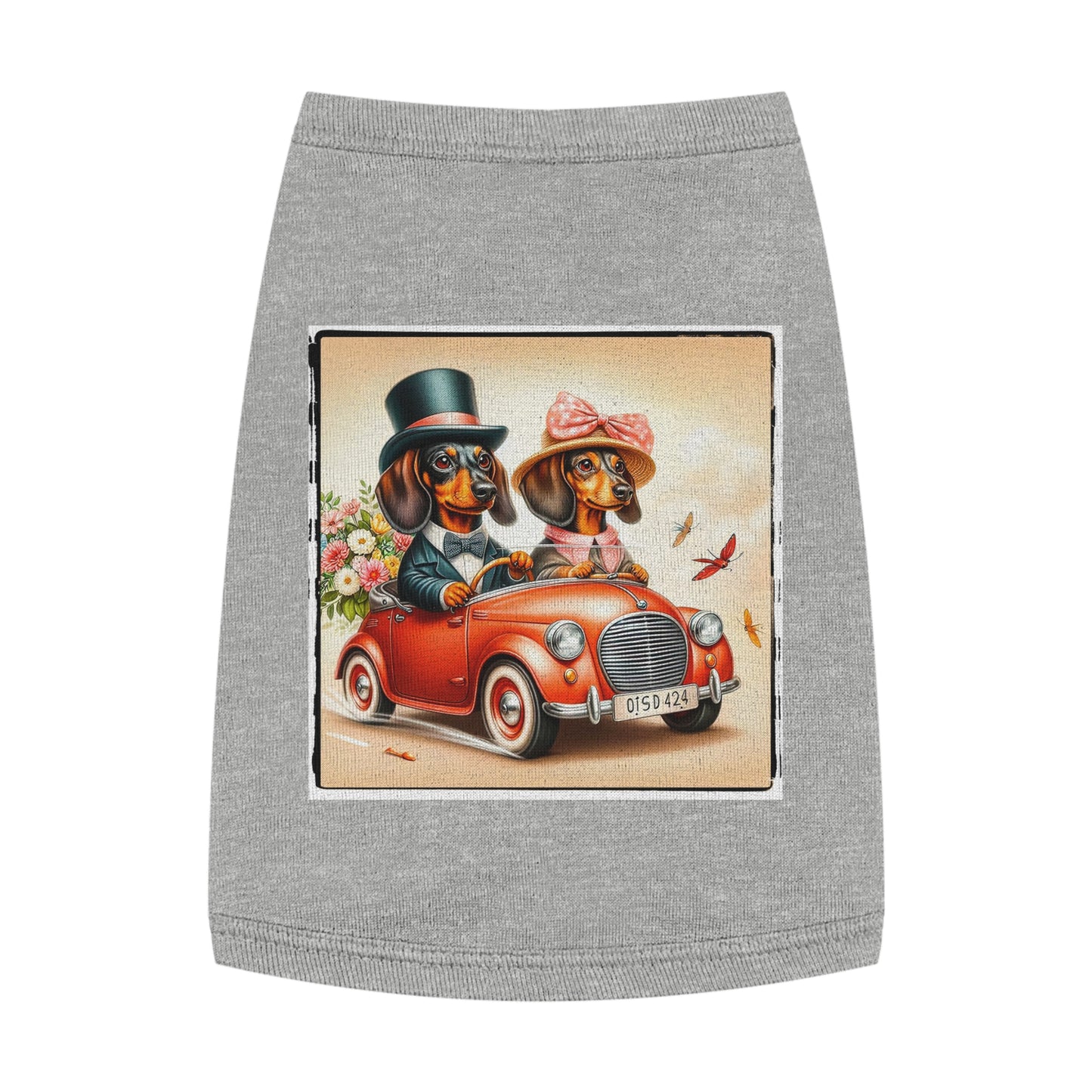 Wacky Pet Tank Top Dachshund Pets Printify M Heather