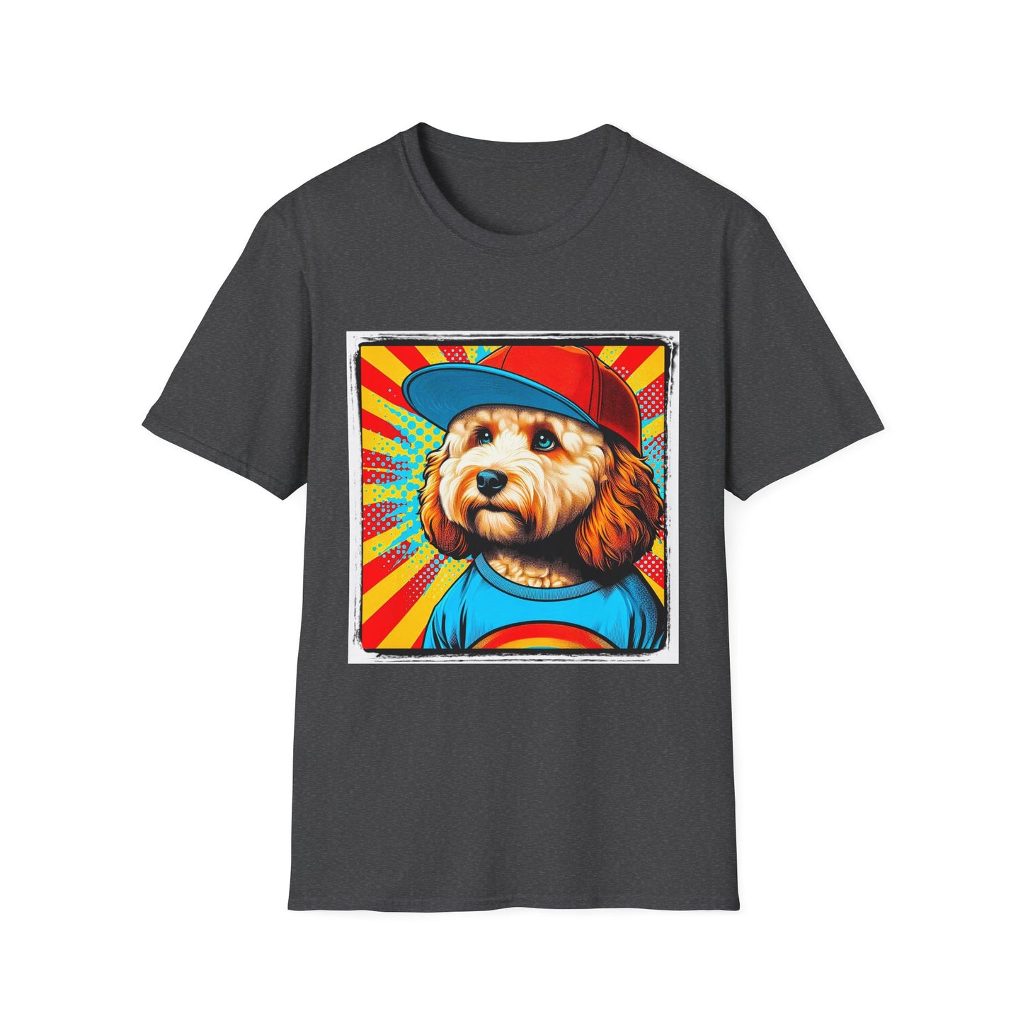 CockerPoo American baseball t shirt T-Shirt Printify XS Dark Heather