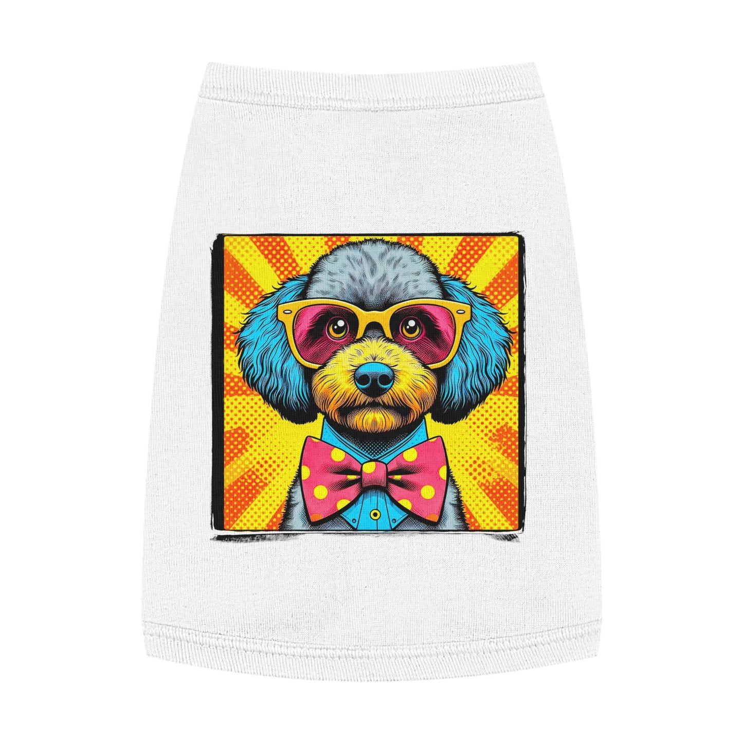 Pet Tank Top Sheepadoodle pop art Pets Printify M White