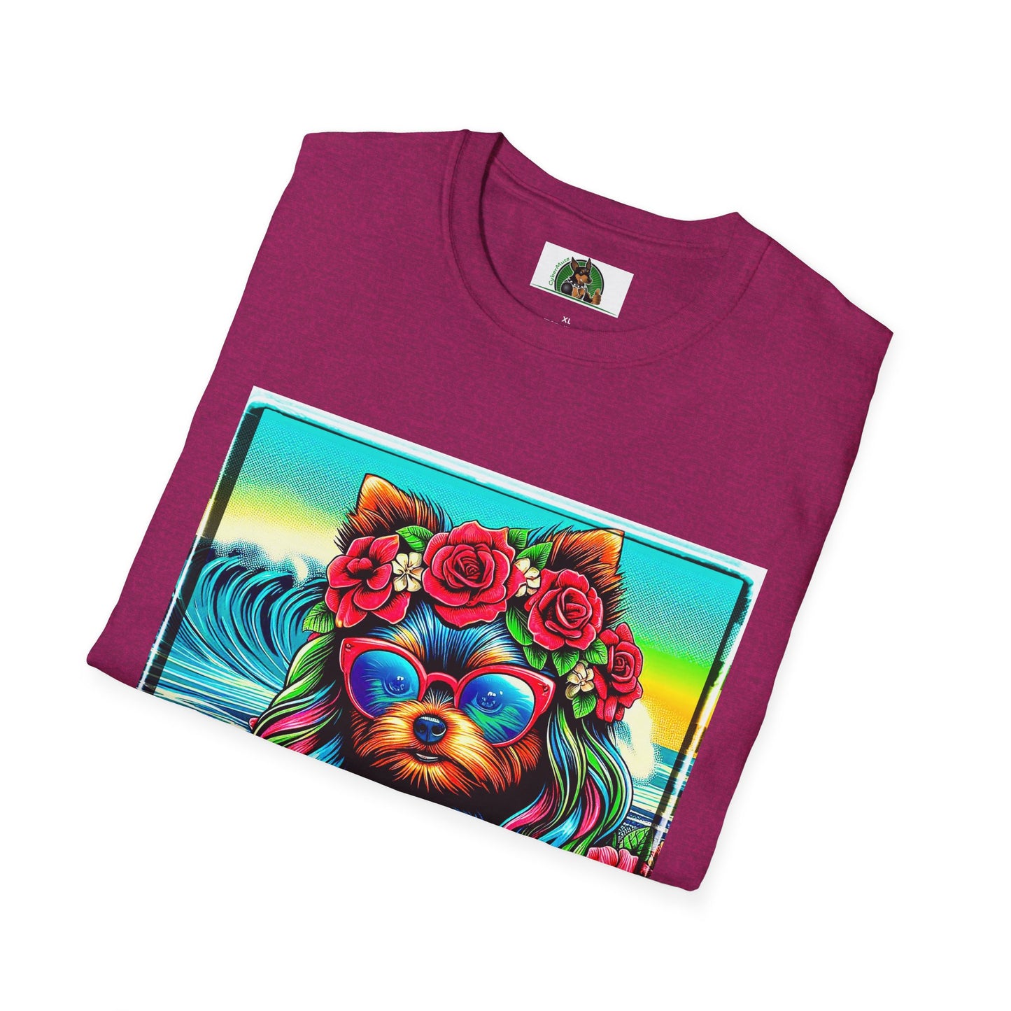 Yorkie flower girl shirt