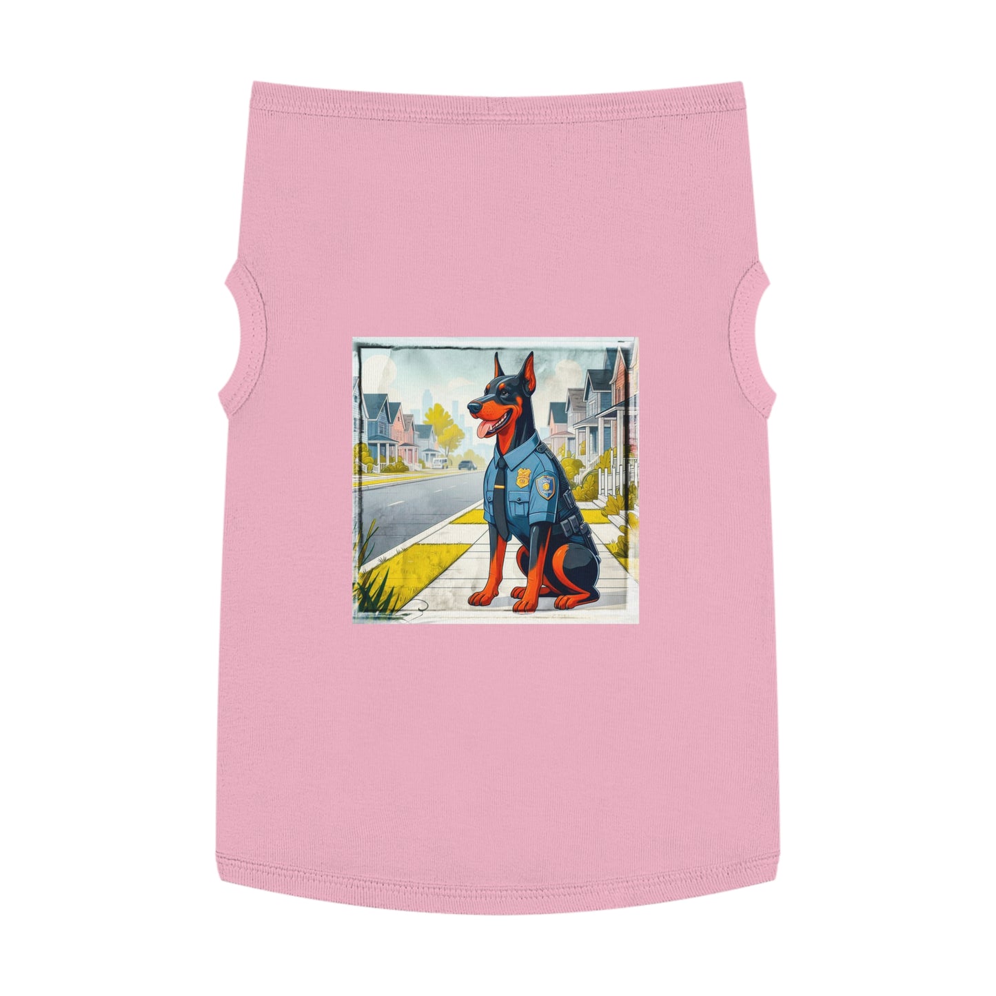 Pet Tank Top Doberman cop hero t shirt Pets Printify XL Pink