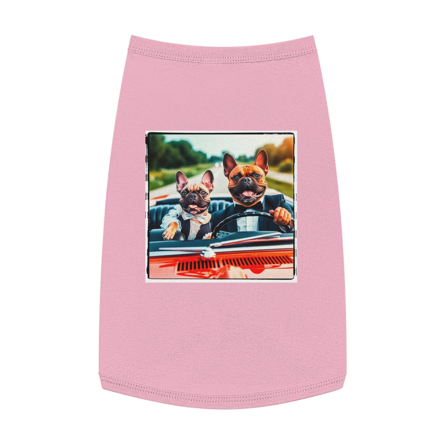 Wacky Pet Tank Top French Bulldog happy groomsmen t shirt Pets Printify L Pink