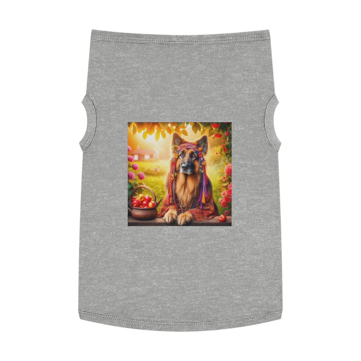 German Shepherd fun hippie Pets Printify XL Heather
