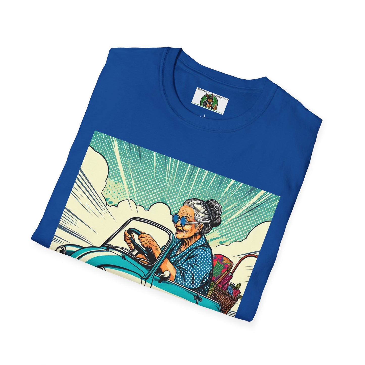 Old Lady in a Wacky Little Car T-Shirt Printify