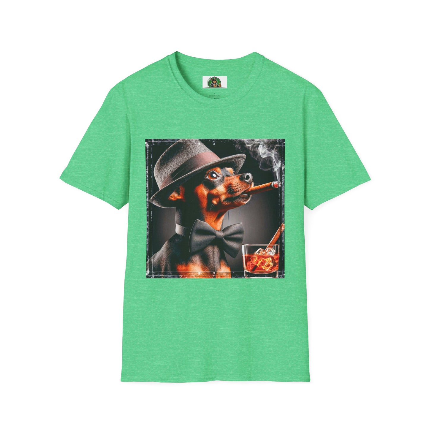 Min Pin T-Shirt smoking ๐ถ T-Shirt Printify S Heather Irish Green