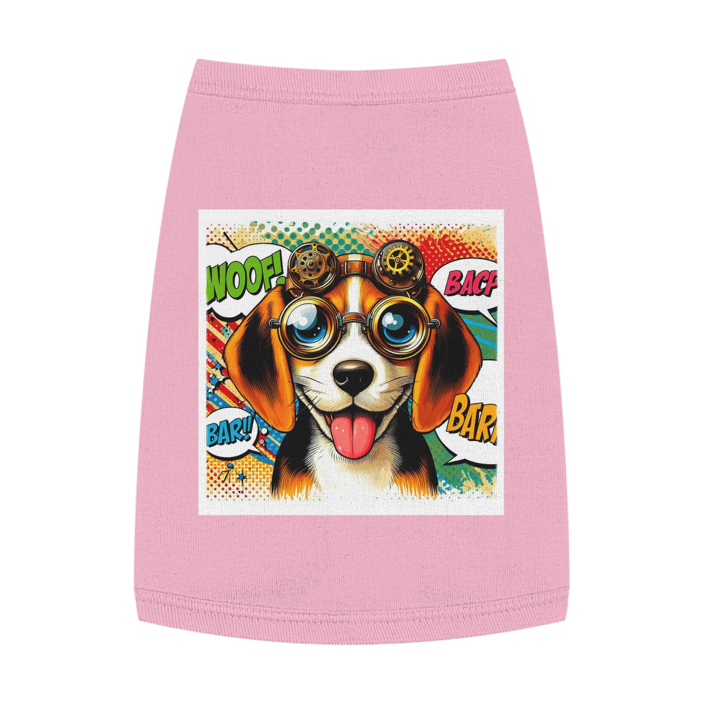 Pet Tank Top Wacky Beagle Pop Art Dog Pets Printify M Pink