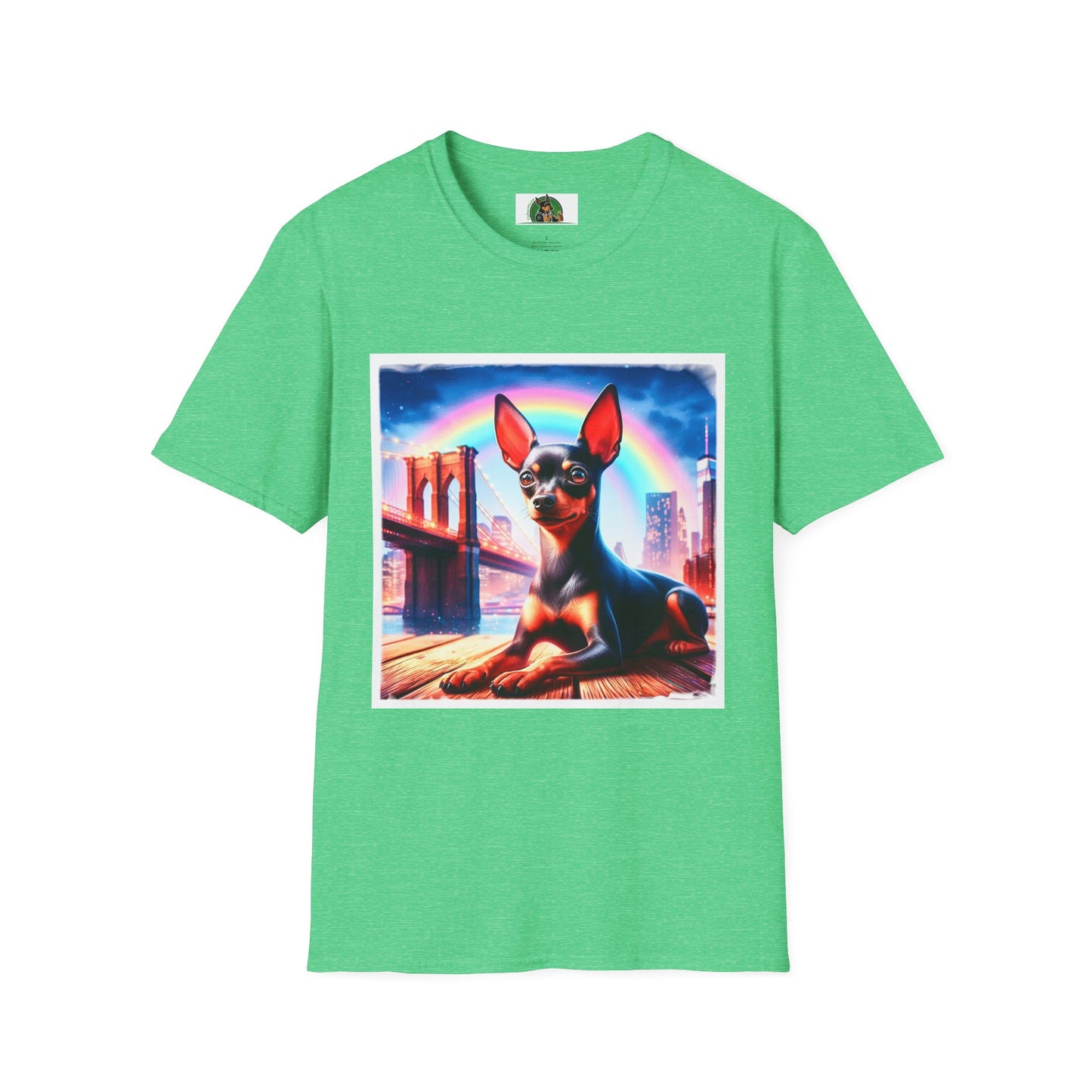 Min Pin T-Shirt rainbow T-Shirt Printify S Heather Irish Green