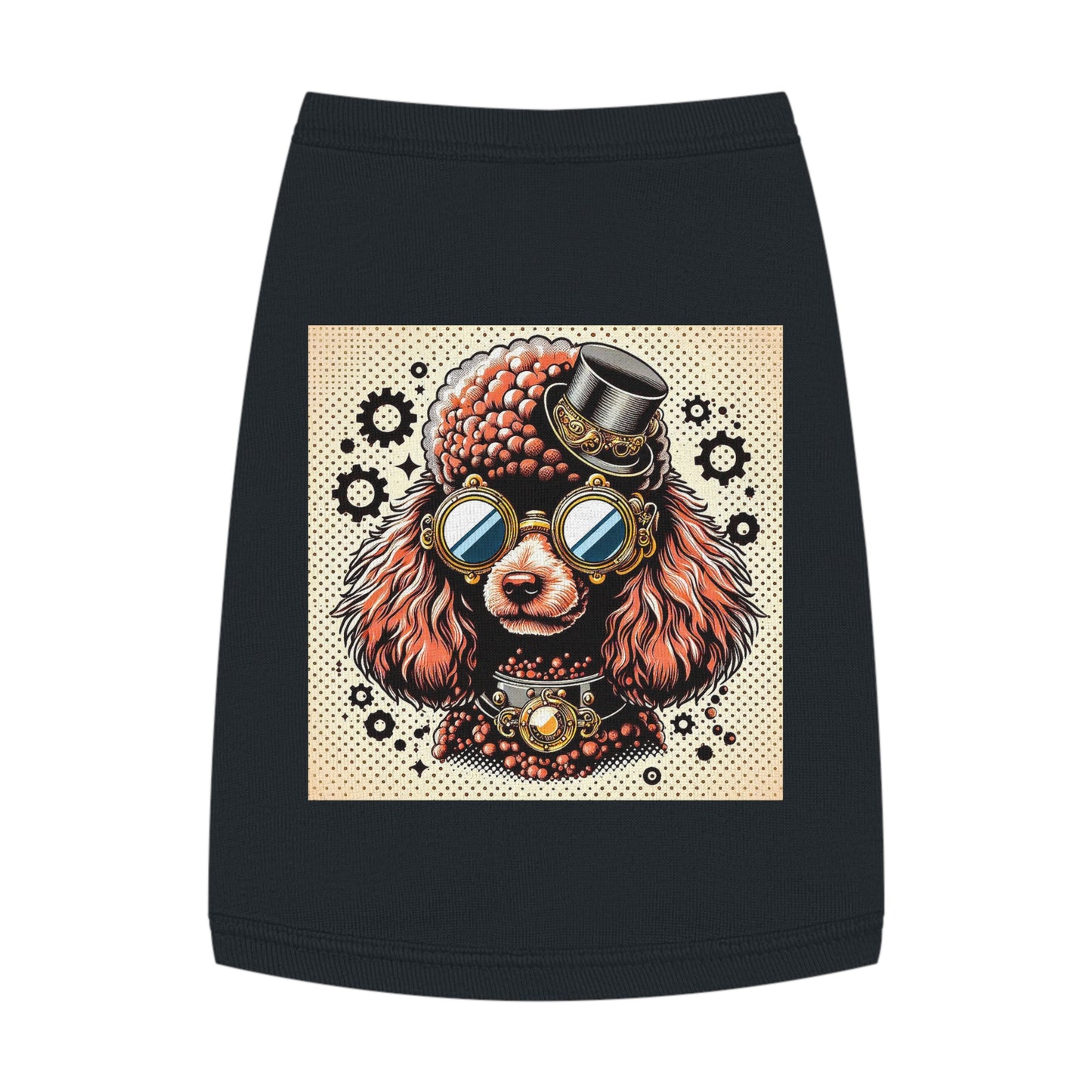 Pet Tank Top Poodle gear head Pets Printify M Black