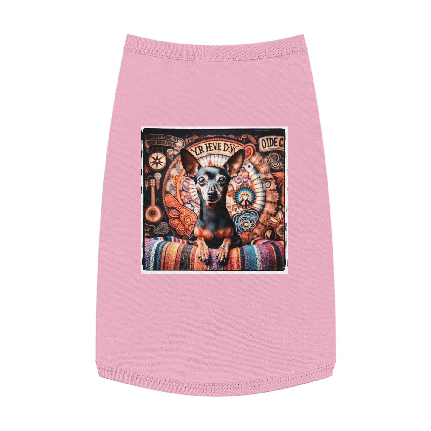 Min Pin Tank Tops hippie puppy Pets Printify L Pink