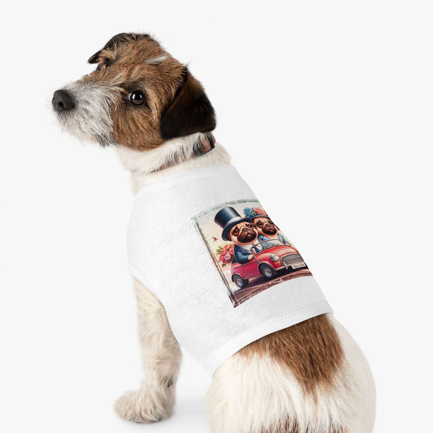 Wacky Pet Tank Top Pug young teen couple Pets Printify
