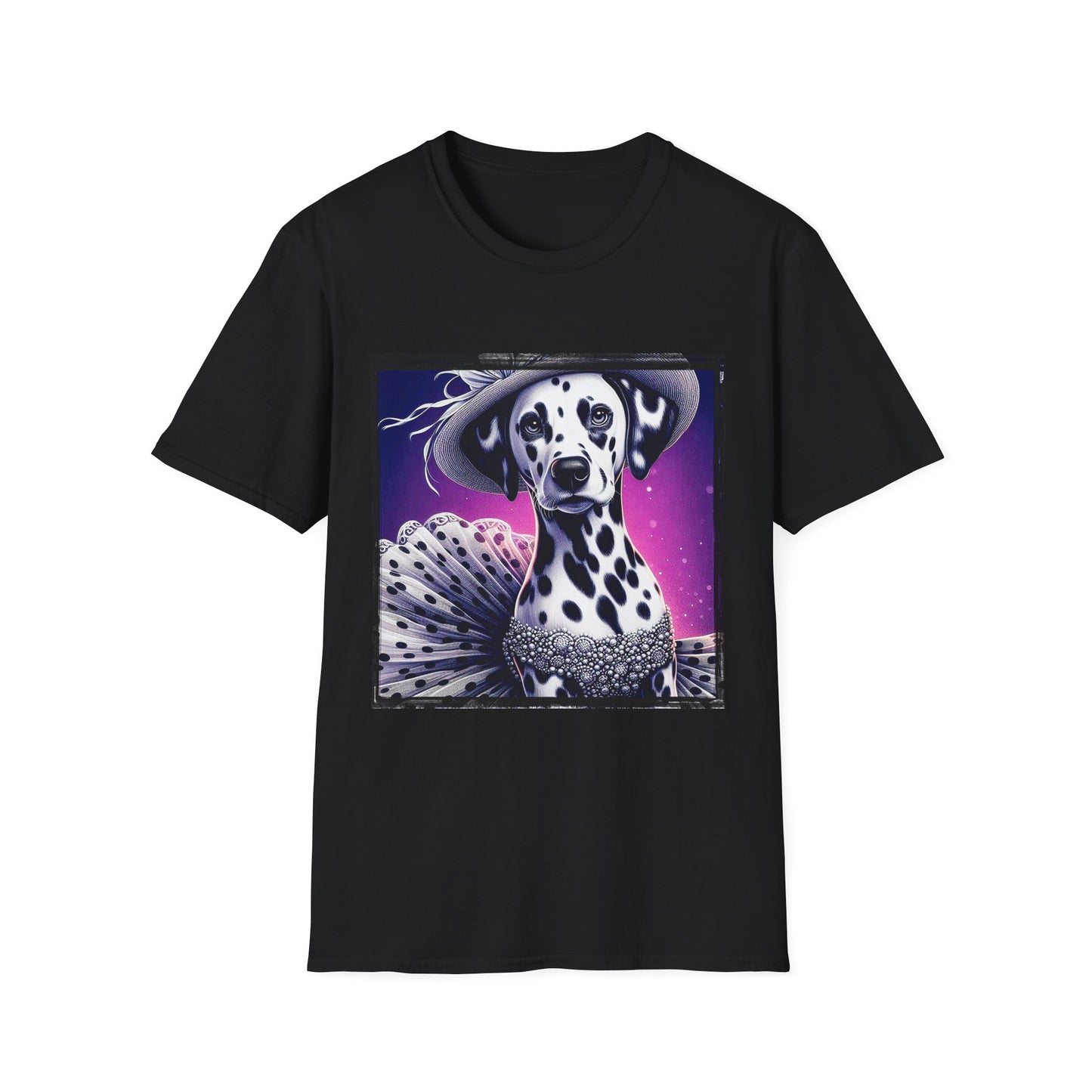 Dalmatian polka dot queen t shirt T-Shirt Printify XS Black