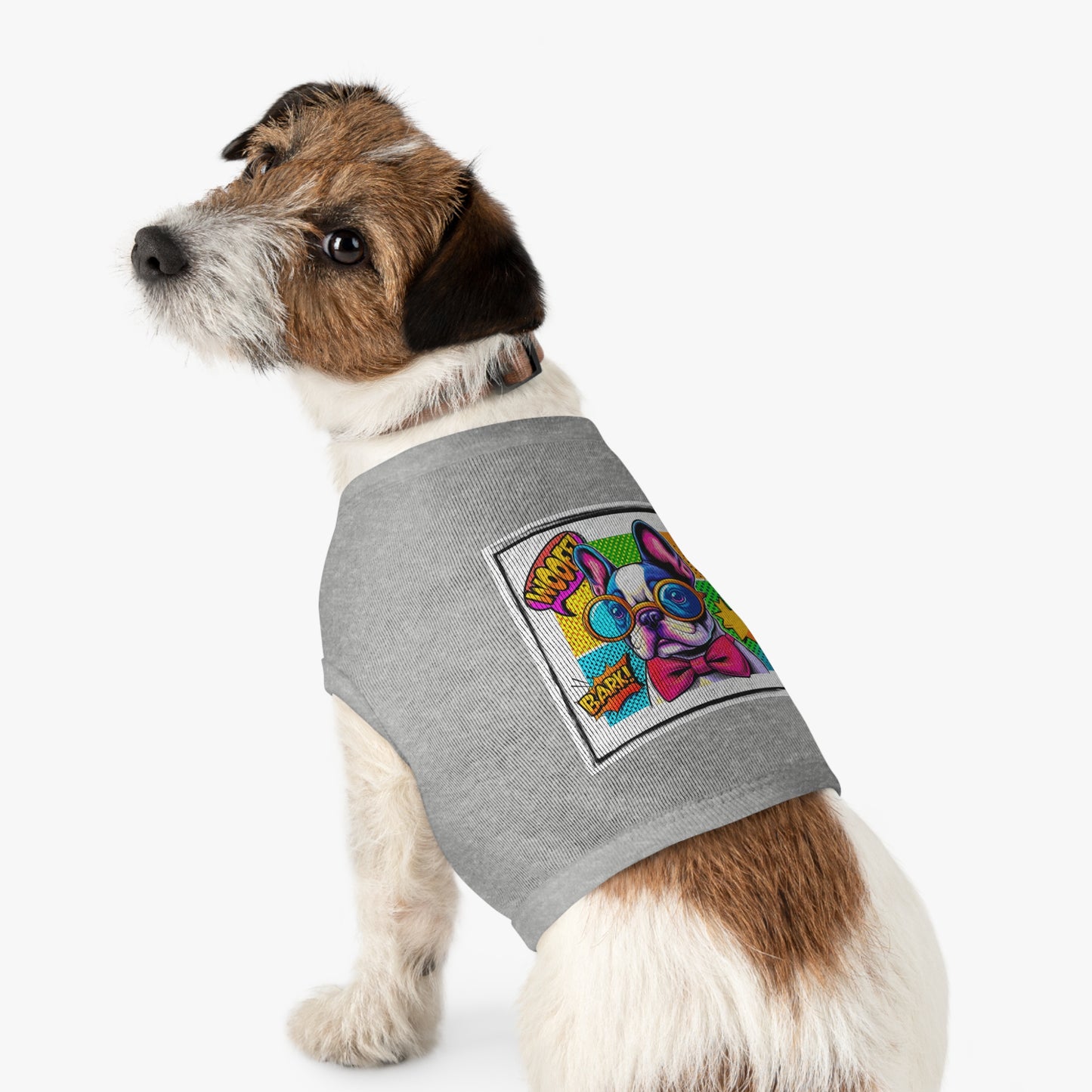 Wacky Pet Tank Top French Bulldog comic book t shirt Pets Printify