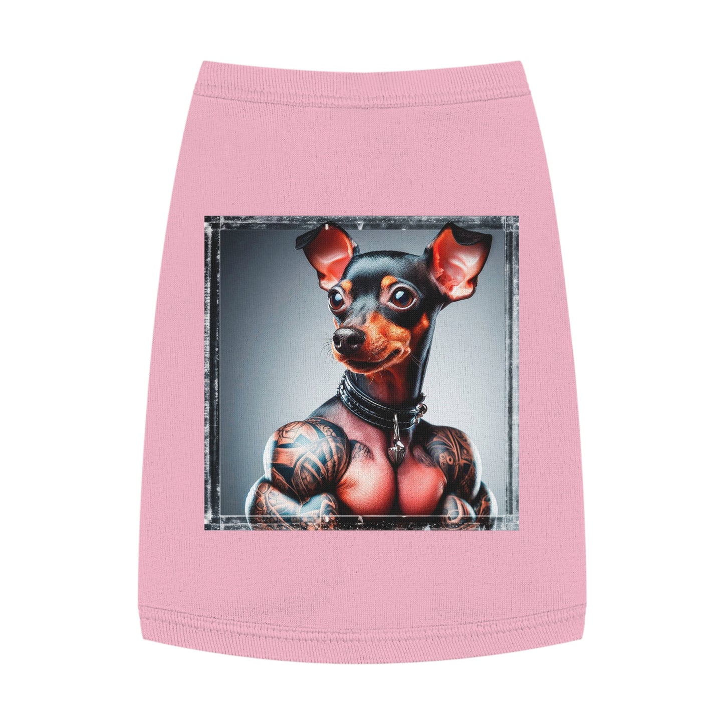 Min Pin Tank Tops tiny muscle msn Pets Printify M Pink