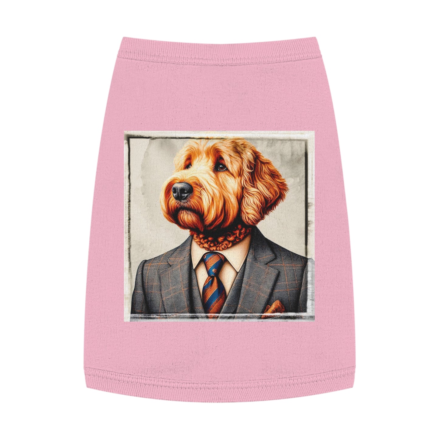 Pet Tank Golden Doodle working man shirt Pets Printify M Pink