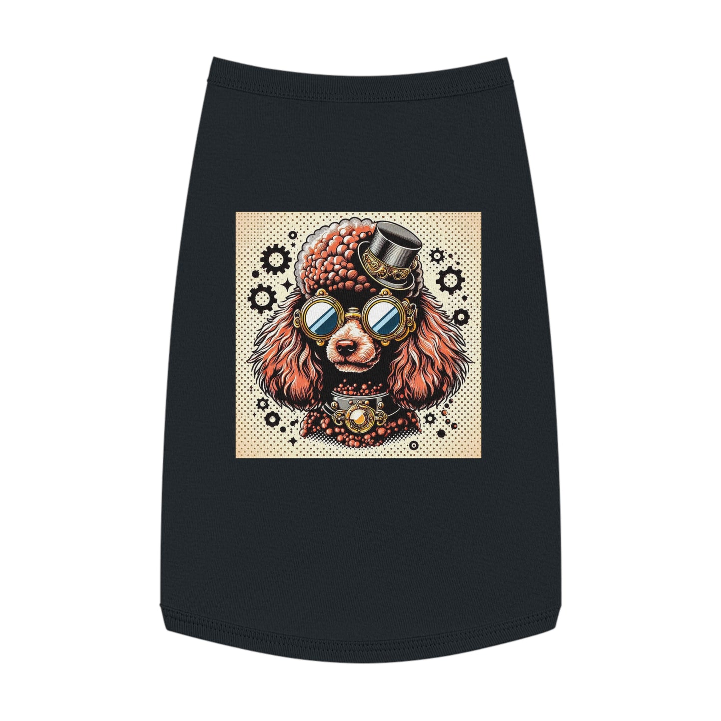 Pet Tank Top Poodle gear head Pets Printify L Black