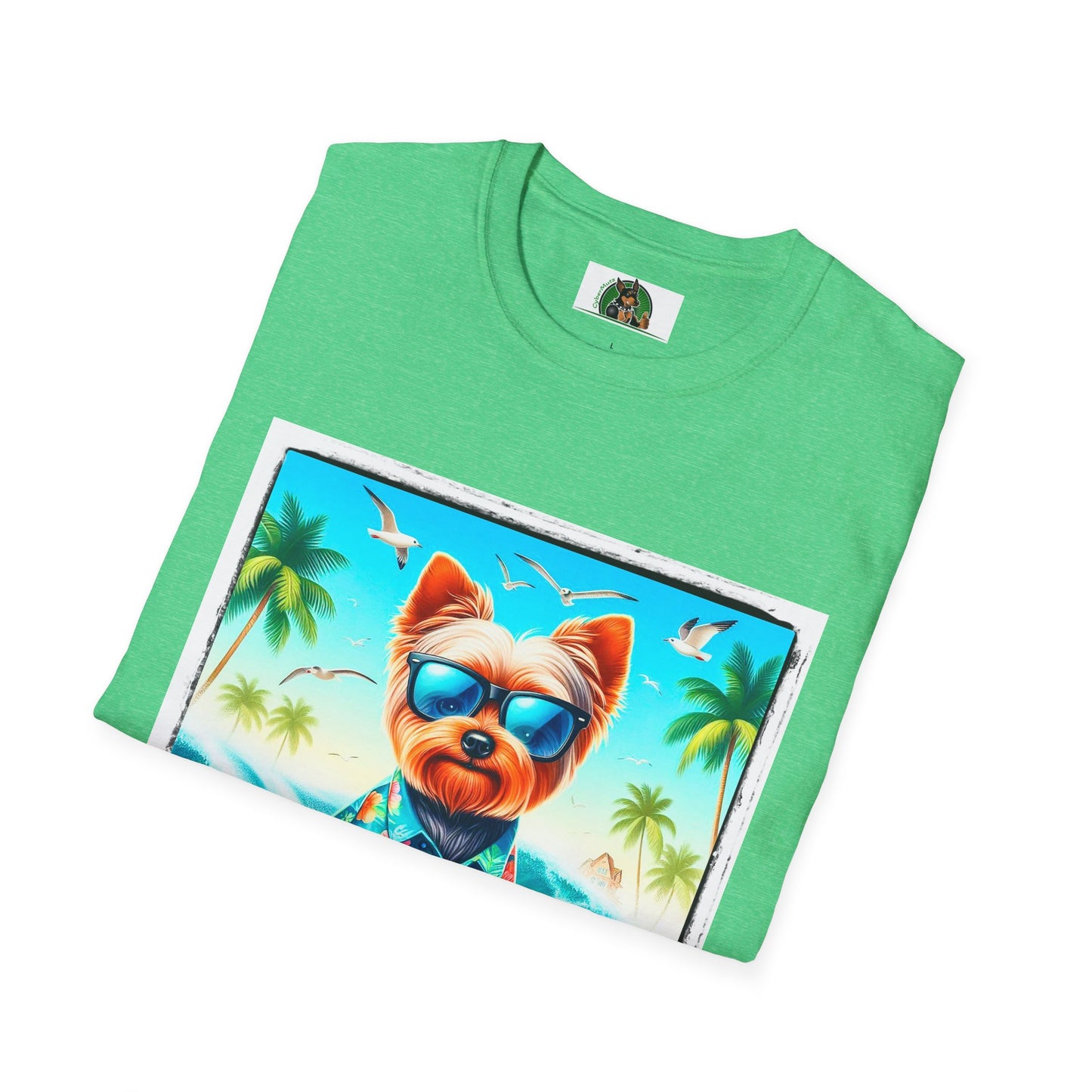 Yorkie blue waves shirt